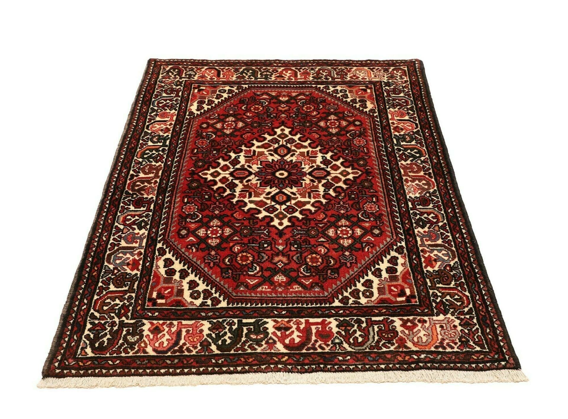 Hamadan Perserteppich 107 × 152 cm aus Wolle, handgeknüpft