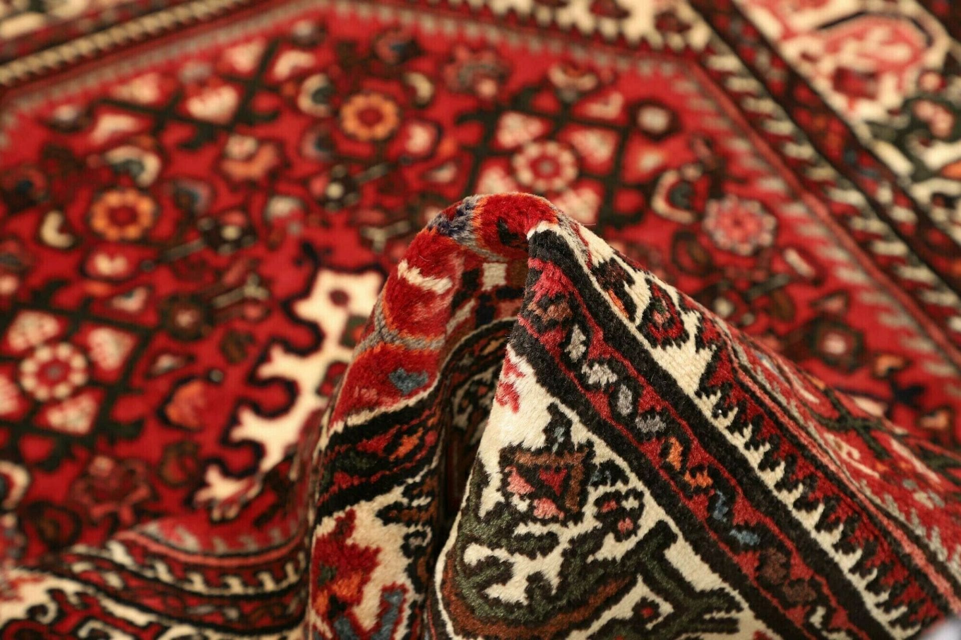 Hamadan Perserteppich 107 × 152 cm aus Wolle, handgeknüpft