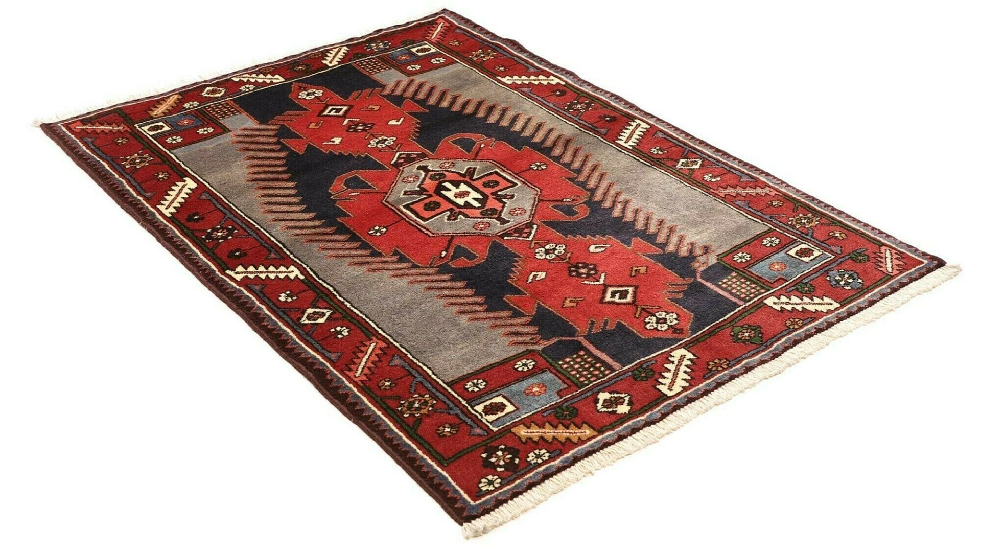 Hamadan Herati Perserteppich aus Iran, 111 × 150 cm