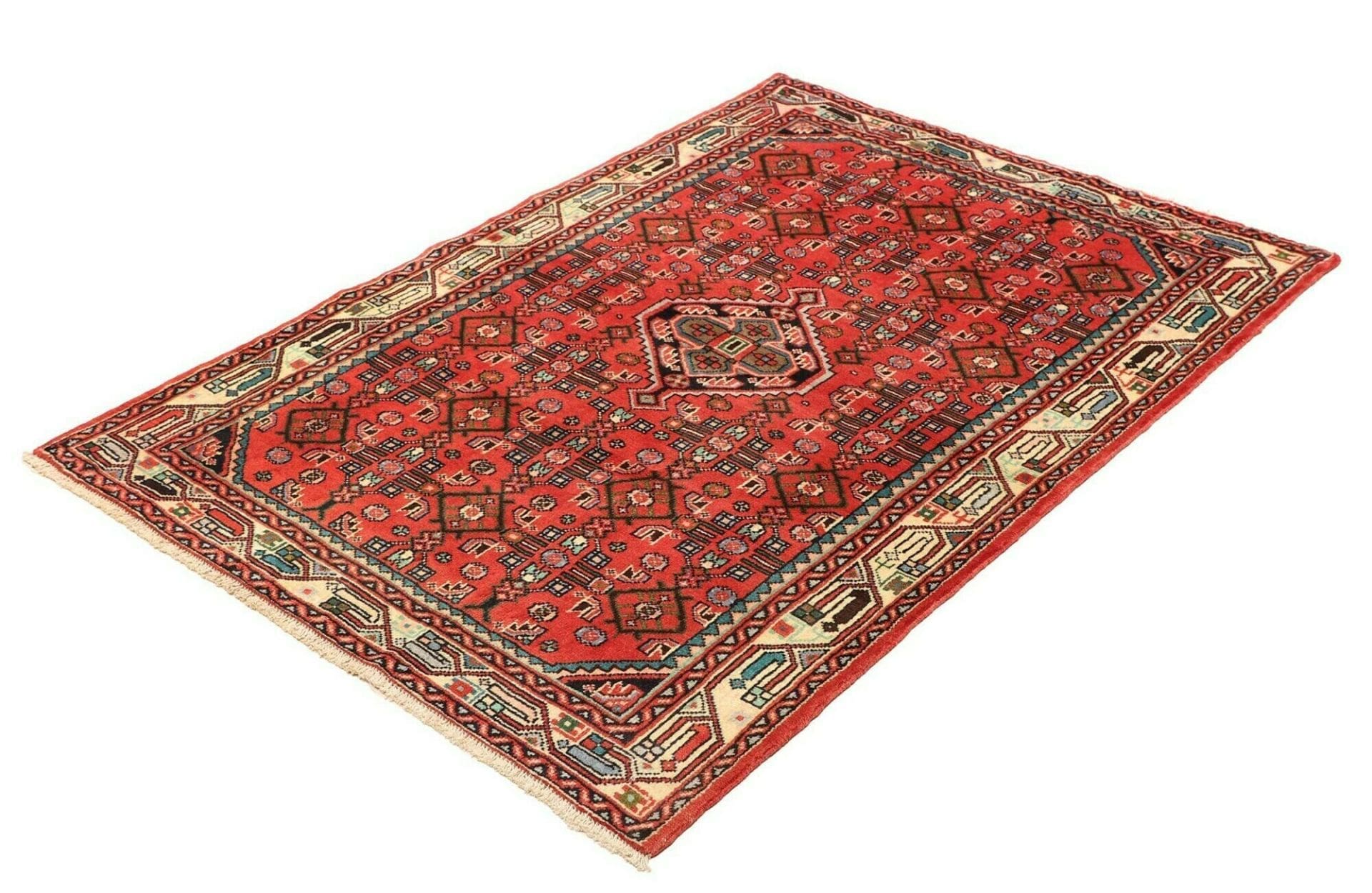 Hamadan Herati Perserteppich aus Iran, 109 × 150 cm