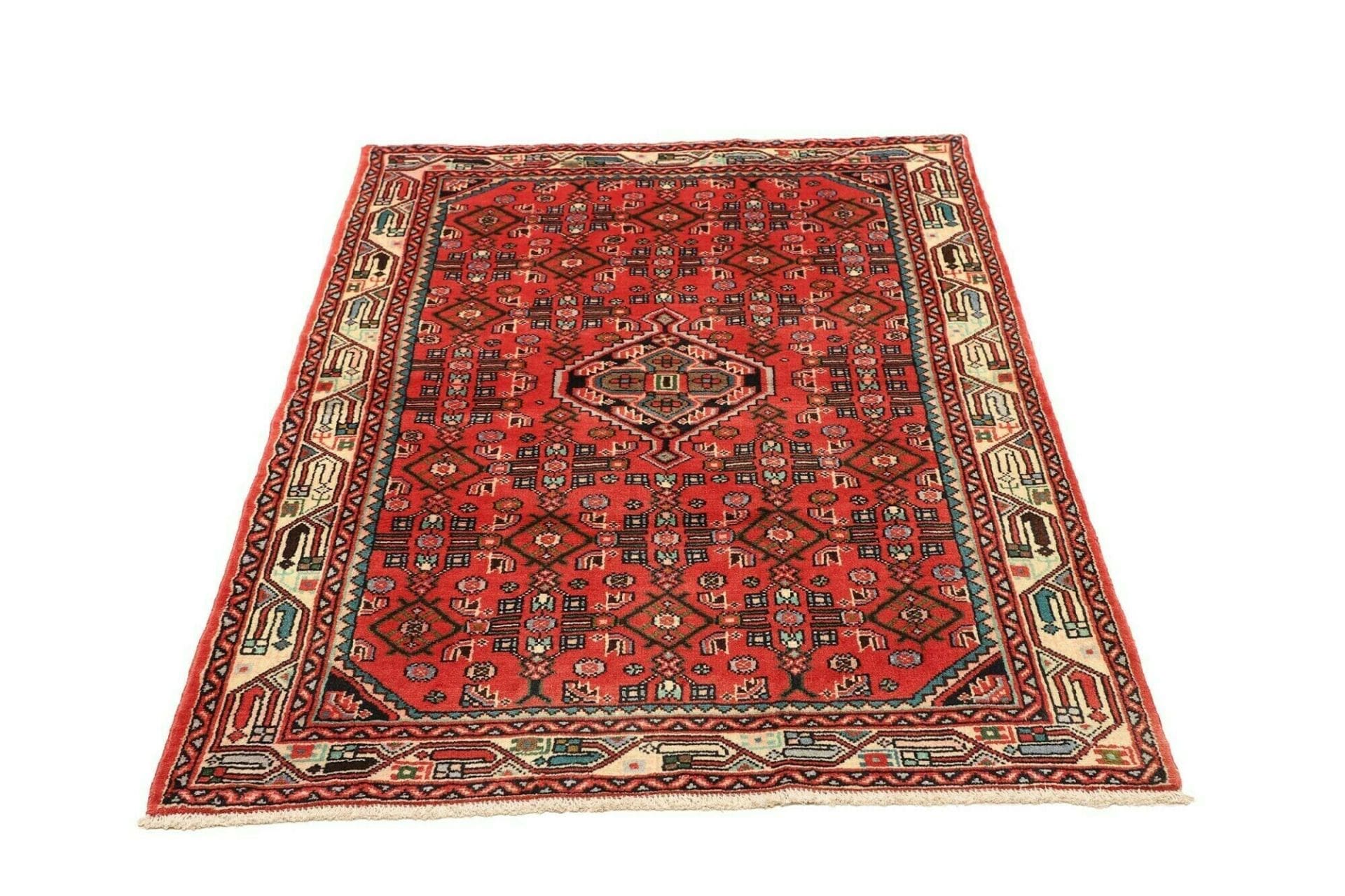 Hamadan Herati Perserteppich aus Iran, 109 × 150 cm