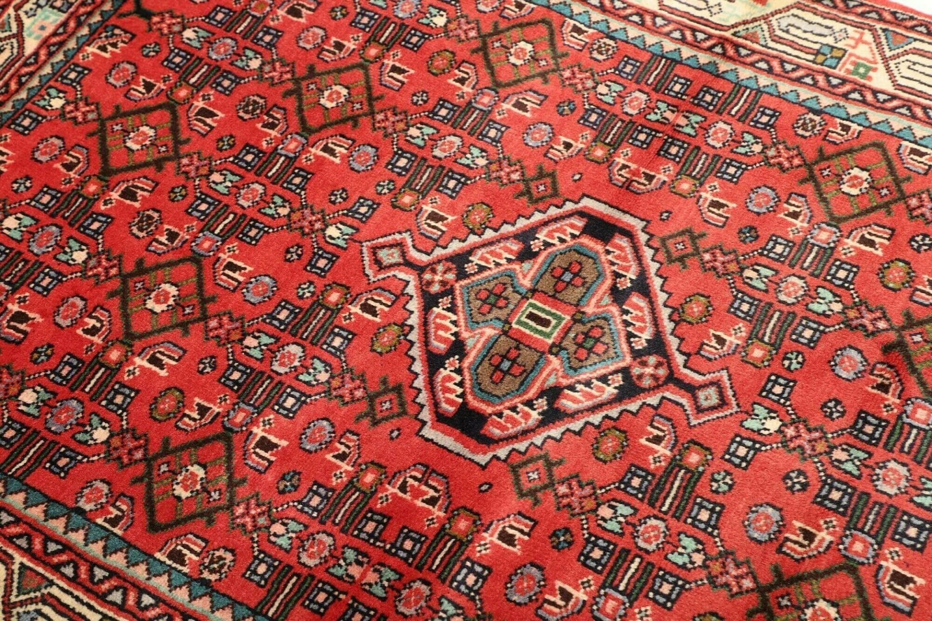 Hamadan Herati Perserteppich aus Iran, 109 × 150 cm