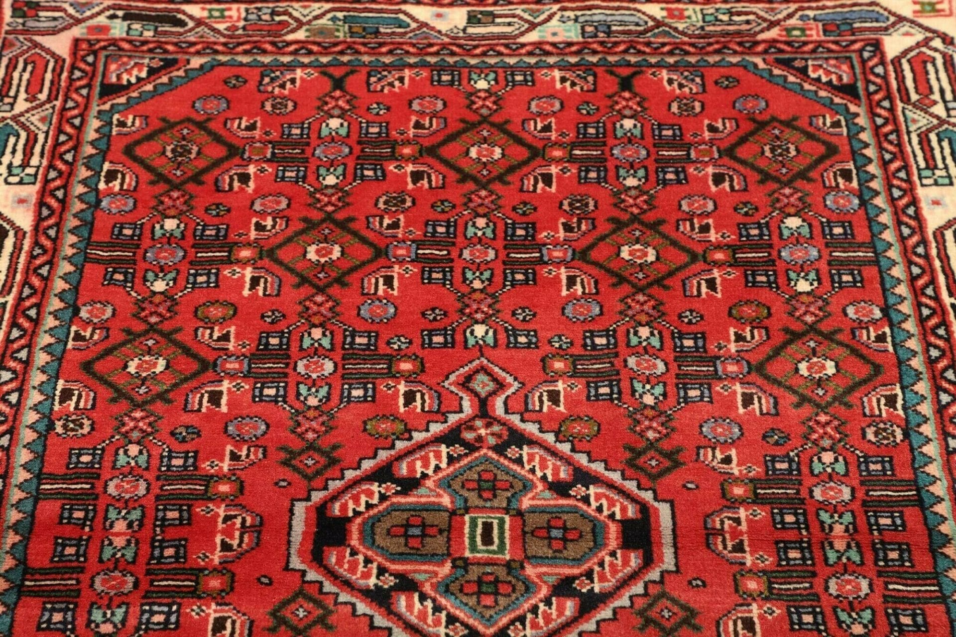 Hamadan Herati Perserteppich aus Iran, 109 × 150 cm