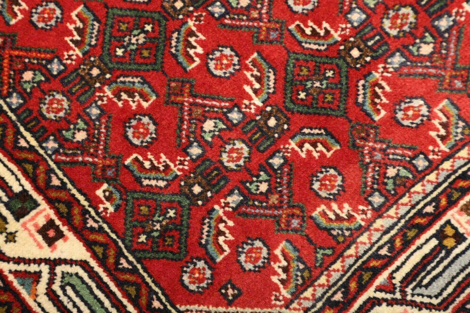 Handgeknüpfter Hamadan Herati Perserteppich 88 × 133 cm