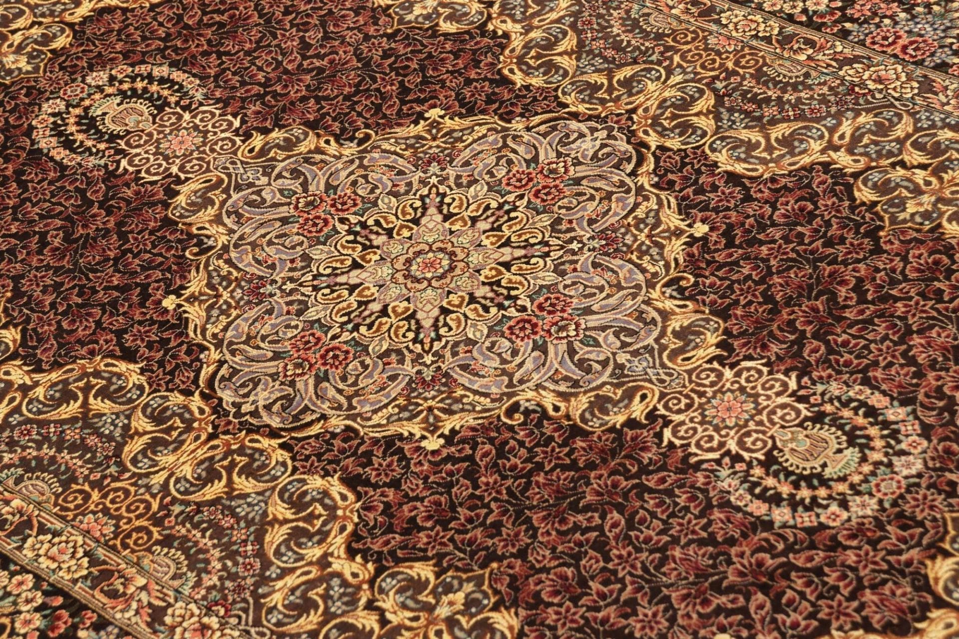 Handgeknüpfter Ghom Perserteppich 106 × 148 cm