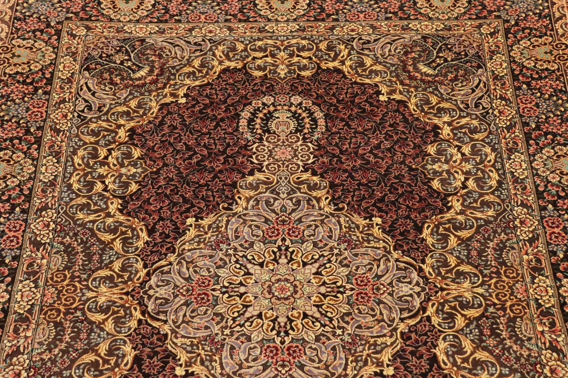 Handgeknüpfter Ghom Perserteppich 106 × 148 cm