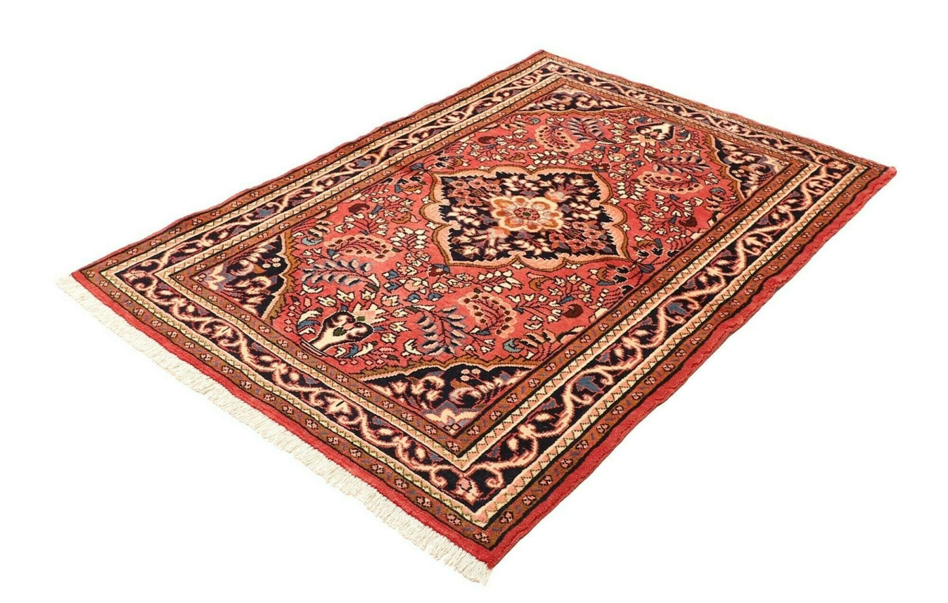 Hamadan Herati Perserteppich 115 × 152 cm aus Wolle, handgeknüpft