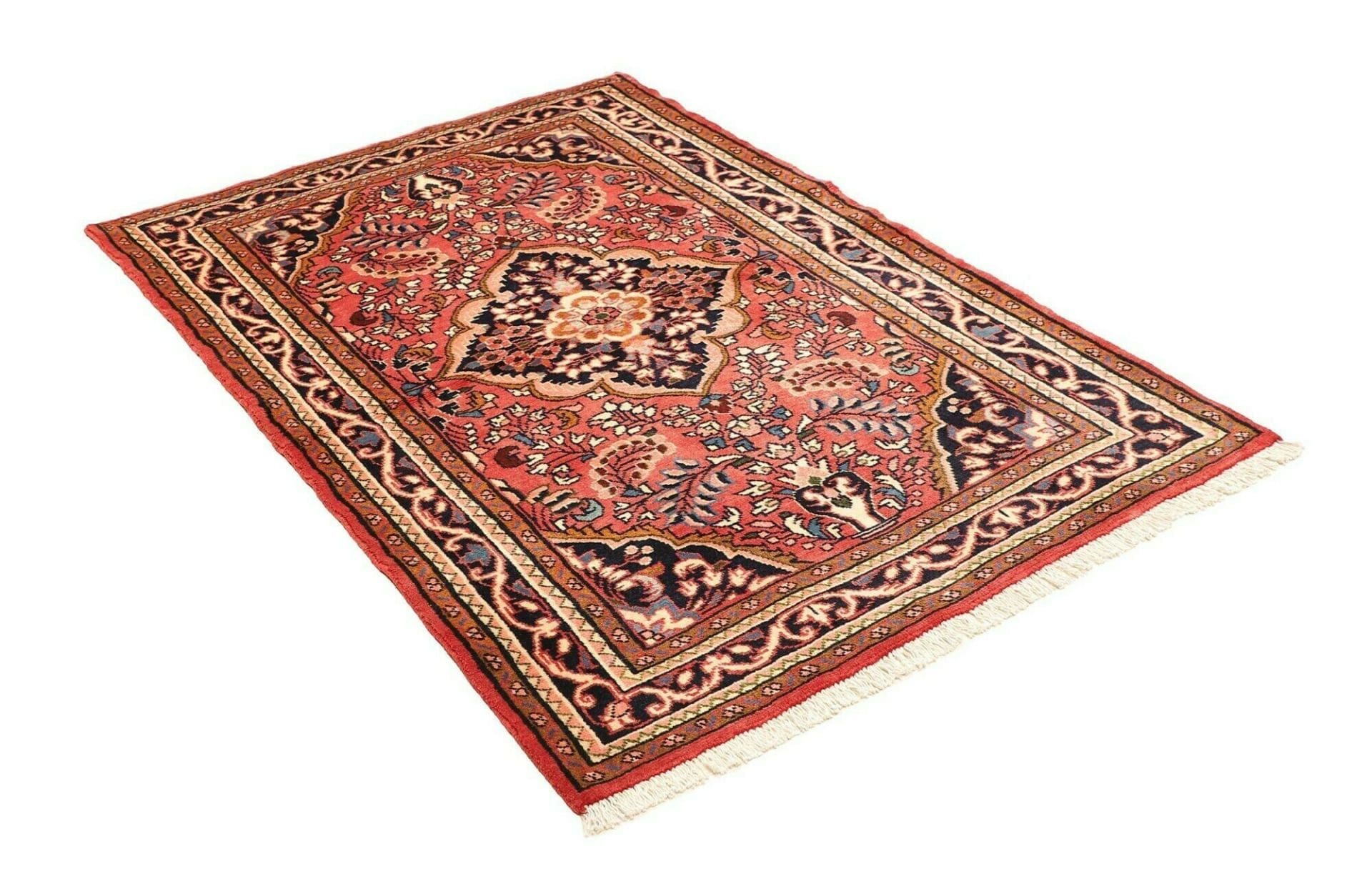 Hamadan Herati Perserteppich 115 × 152 cm aus Wolle, handgeknüpft