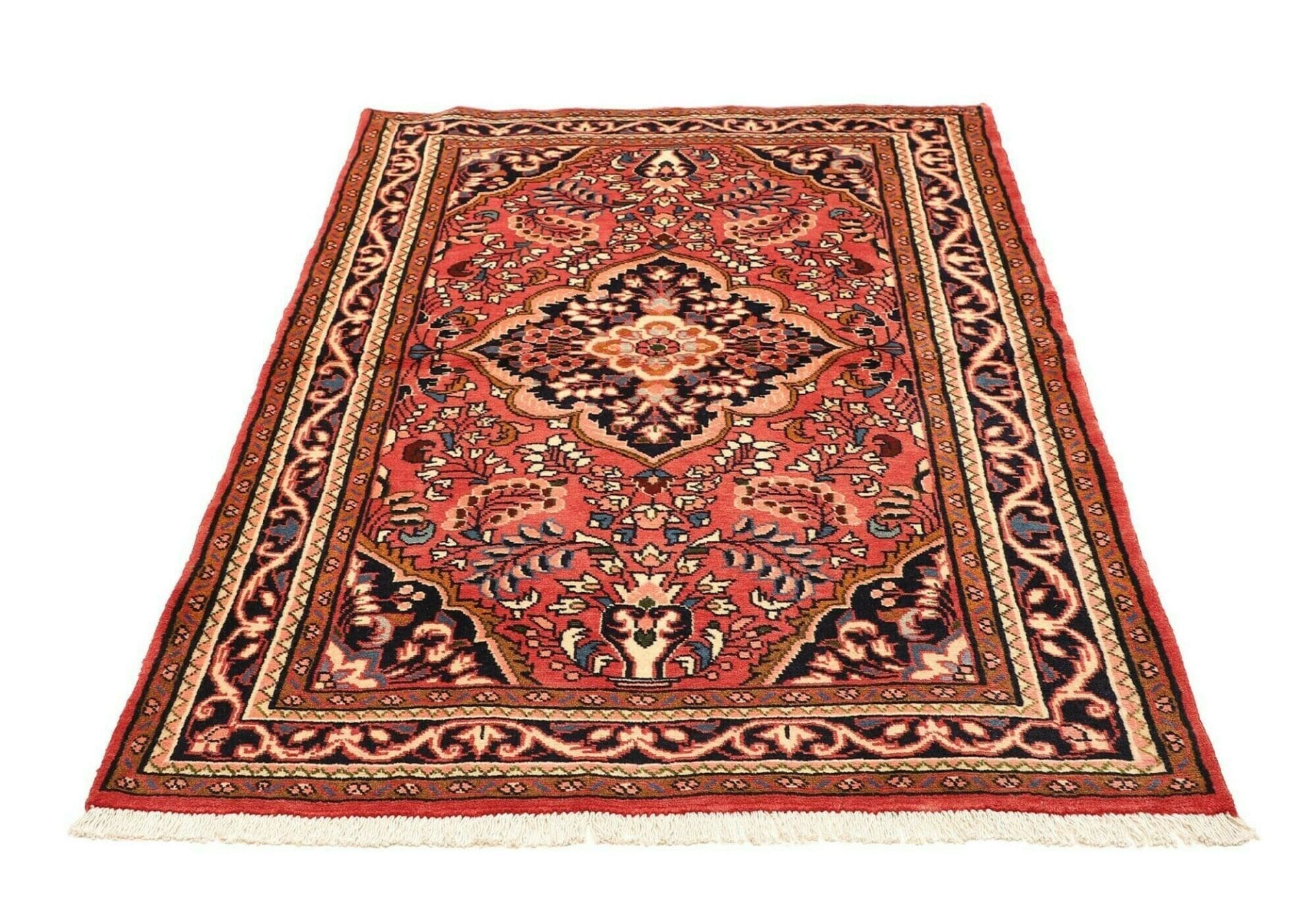 Hamadan Herati Perserteppich 115 × 152 cm aus Wolle, handgeknüpft