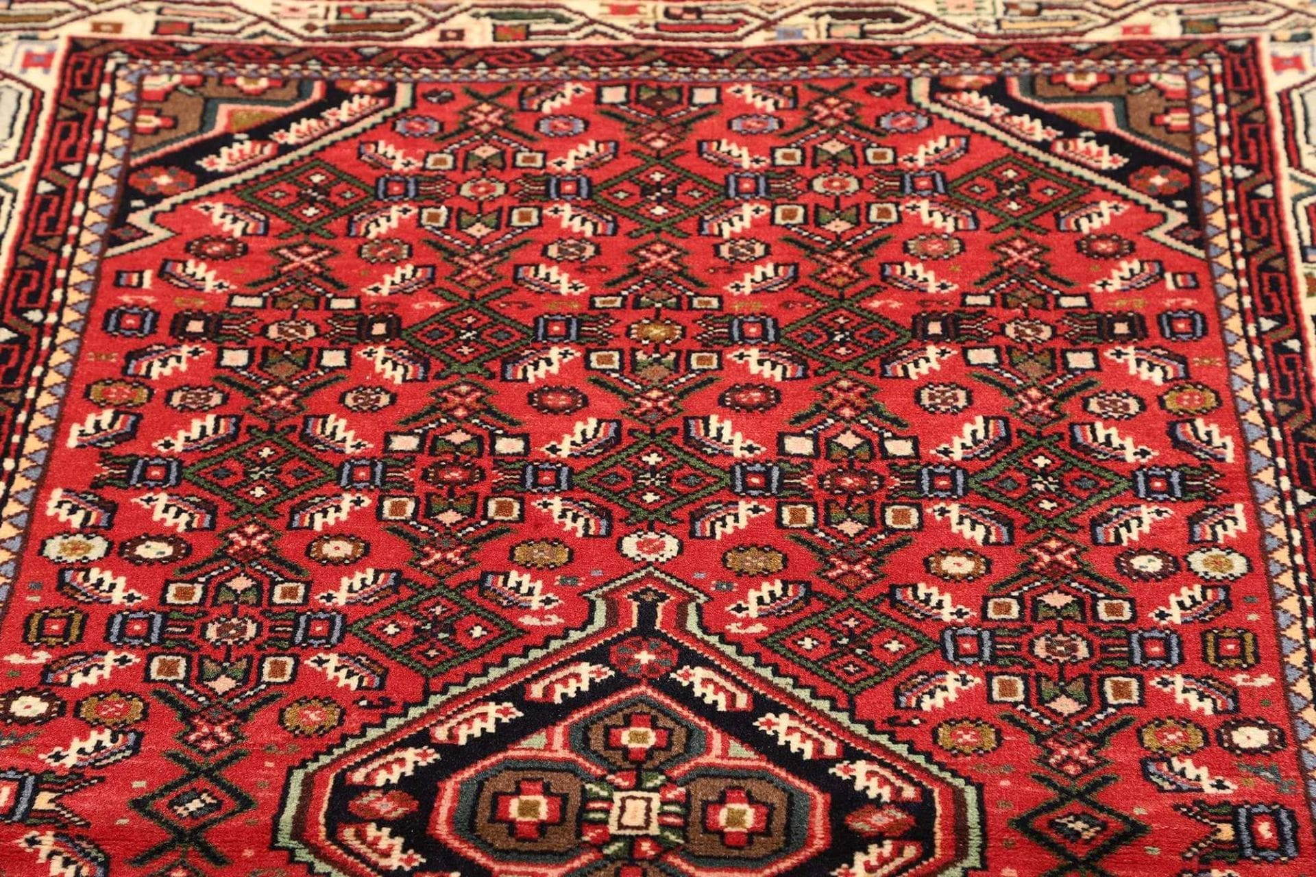 Hamadan Herati Perserteppich aus Iran, 108 × 155 cm