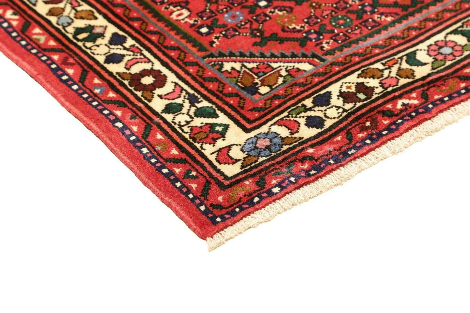Handgeknüpfter Hamadan Perserteppich 103 × 142 cm