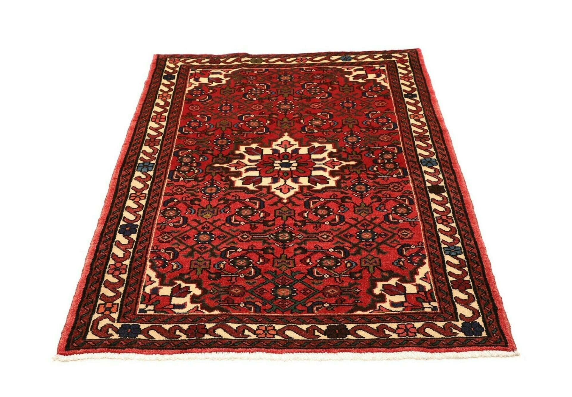 Hamadan Perserteppich 107 × 148 cm aus Wolle, handgeknüpft