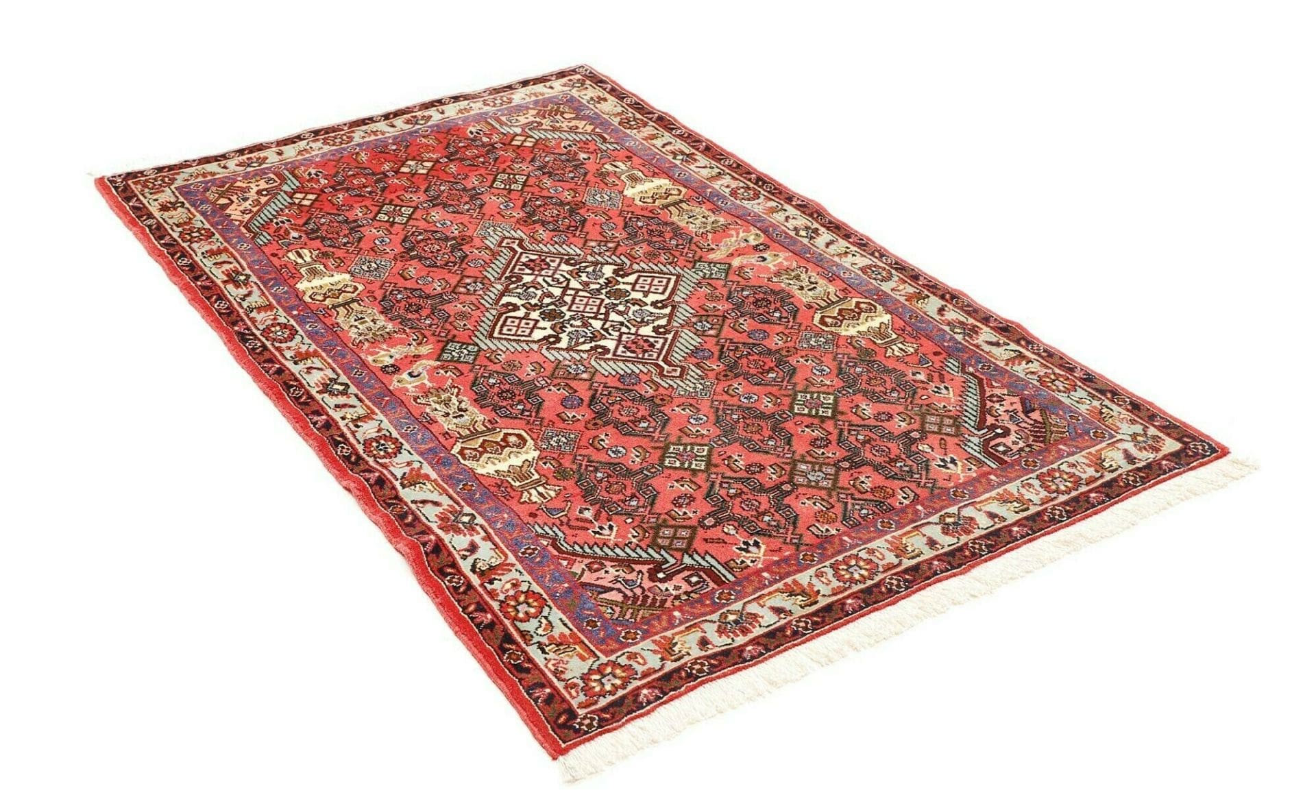 Hamadan Herati Perserteppich 101 × 150 cm aus Wolle, handgeknüpft