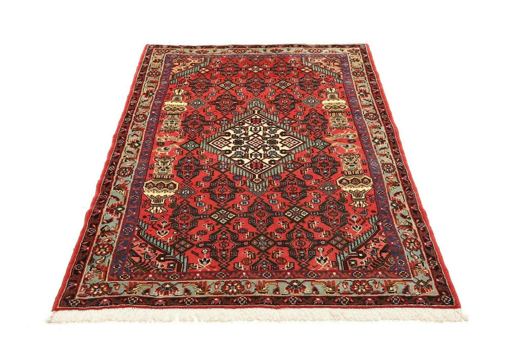 Hamadan Herati Perserteppich 101 × 150 cm aus Wolle, handgeknüpft