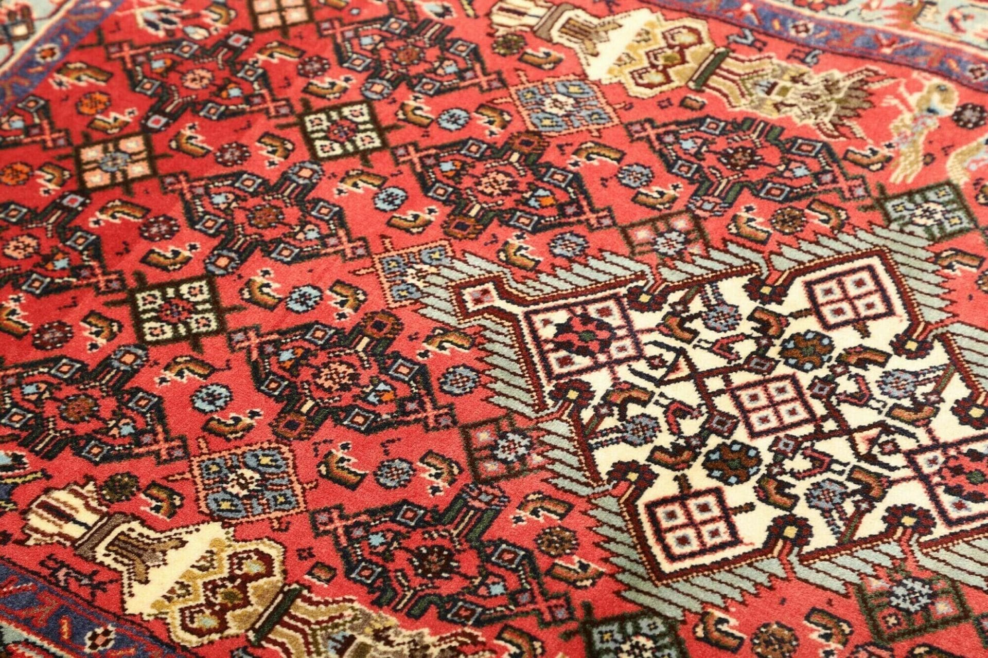 Hamadan Herati Perserteppich 101 × 150 cm aus Wolle, handgeknüpft