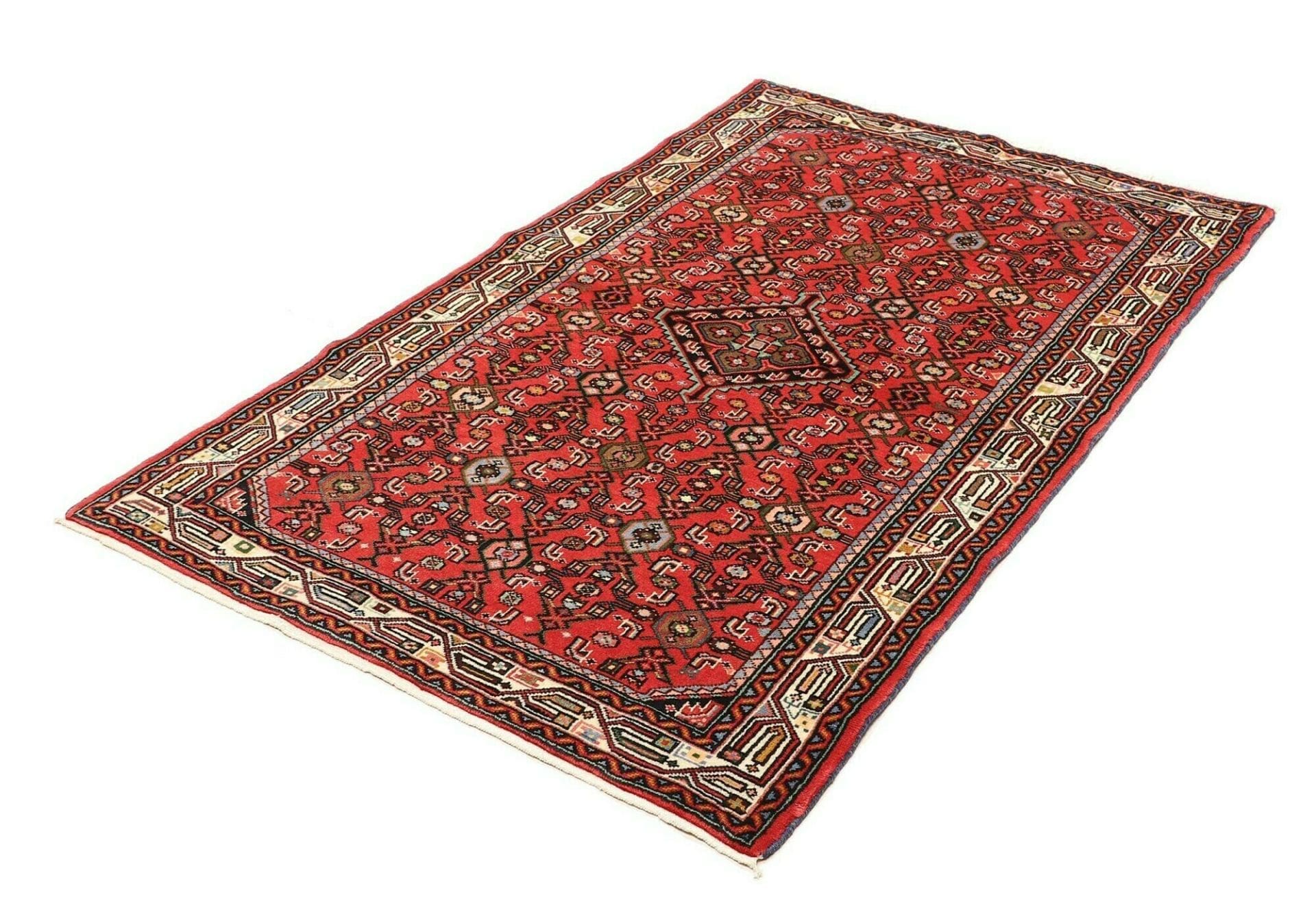 Handgeknüpfter Hamadan Herati Perserteppich 104 × 160 cm