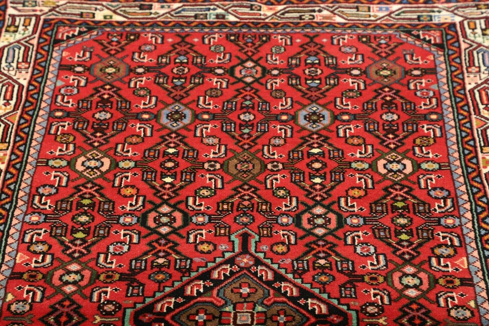 Handgeknüpfter Hamadan Herati Perserteppich 104 × 160 cm