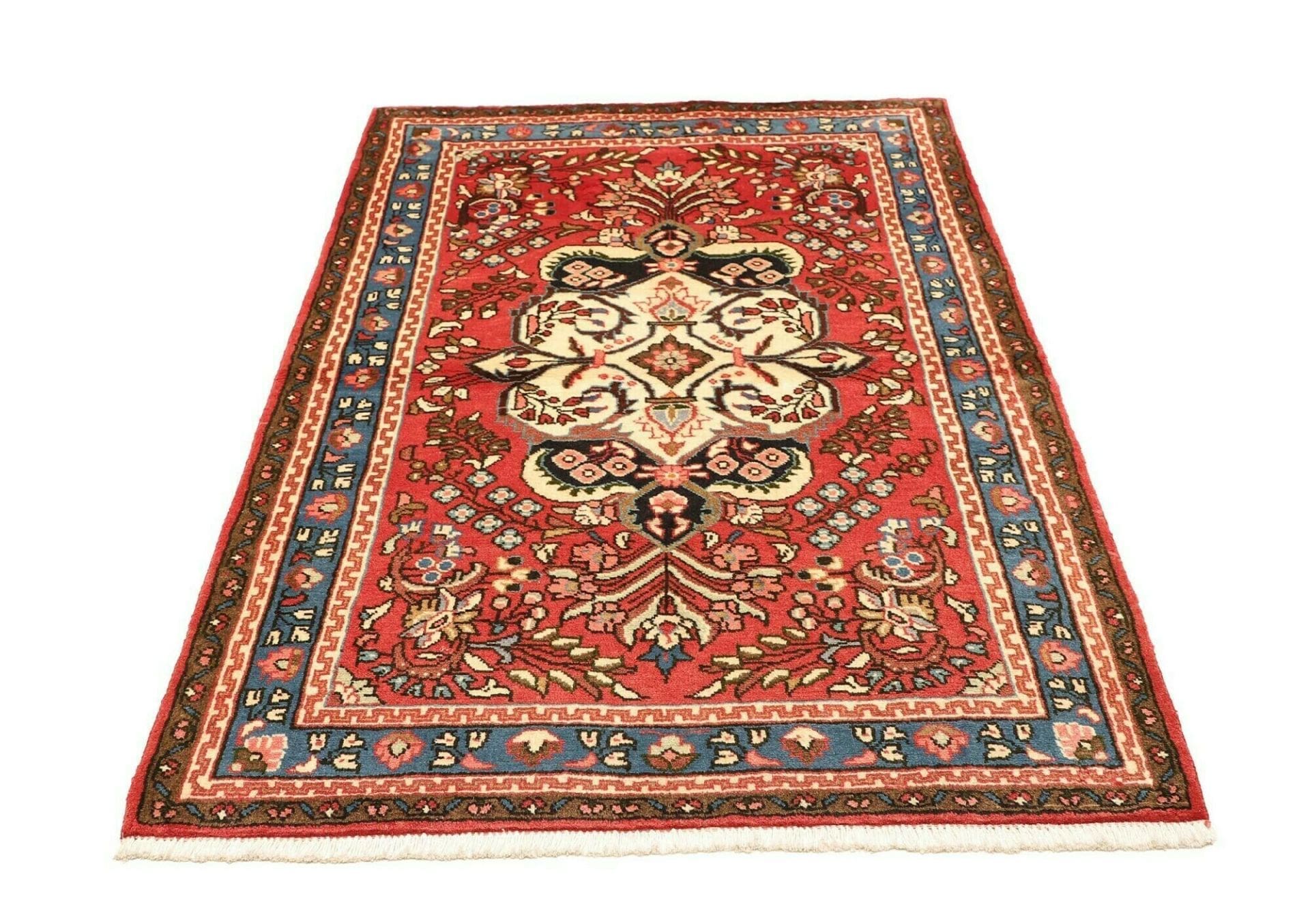 Handgeknüpfter Hamadan Herati Perserteppich, 113 × 166 cm, Wolle
