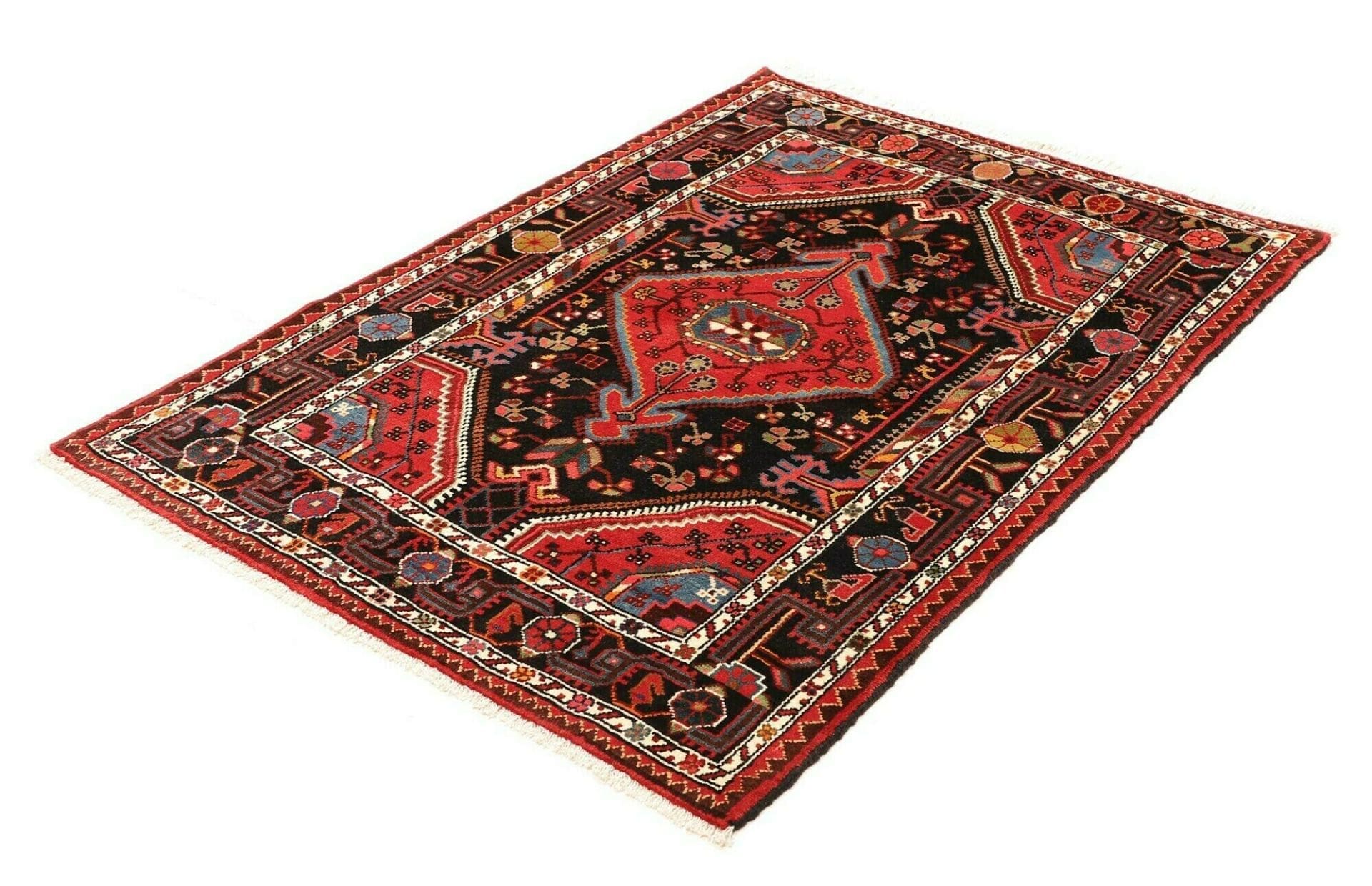 Hamadan Herati Perserteppich aus Iran, 112 × 147 cm
