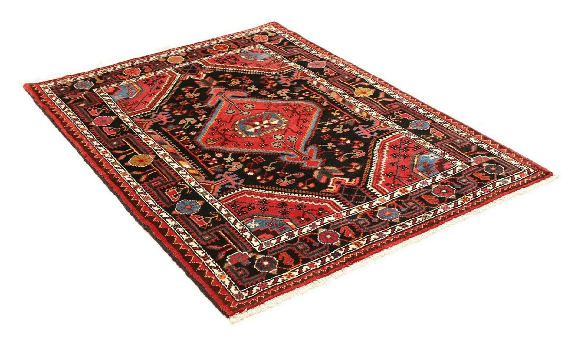 Hamadan Herati Perserteppich aus Iran, 112 × 147 cm