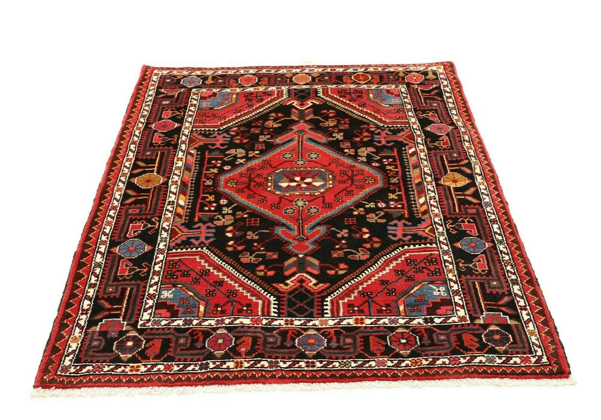 Hamadan Herati Perserteppich aus Iran, 112 × 147 cm