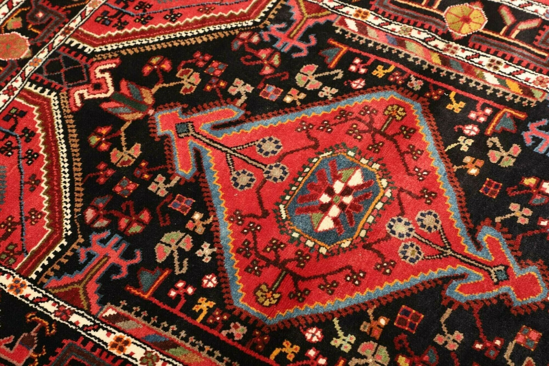 Hamadan Herati Perserteppich aus Iran, 112 × 147 cm