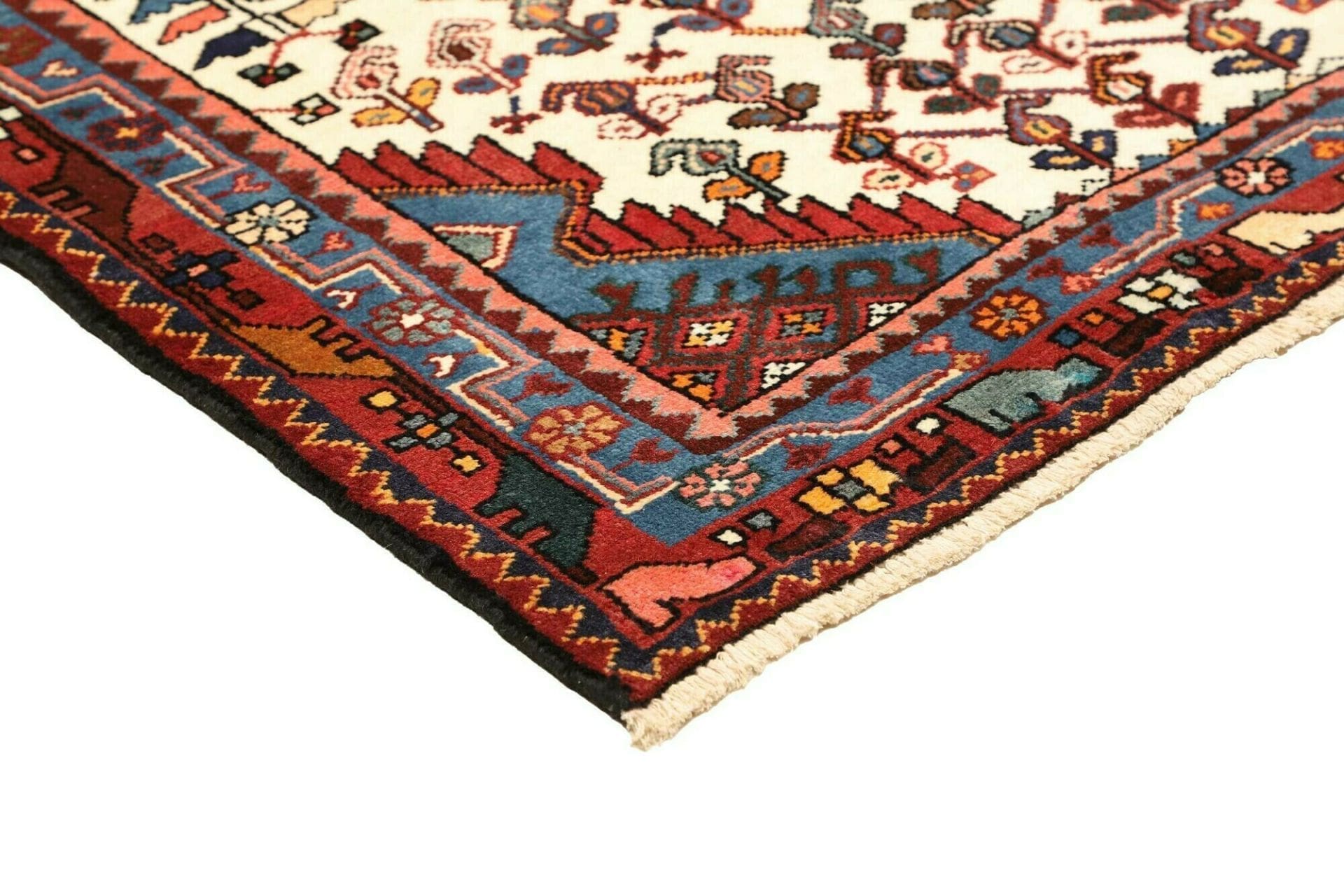 Handgeknüpfter Hamadan Herati Perserteppich, 106 × 162 cm, Wolle