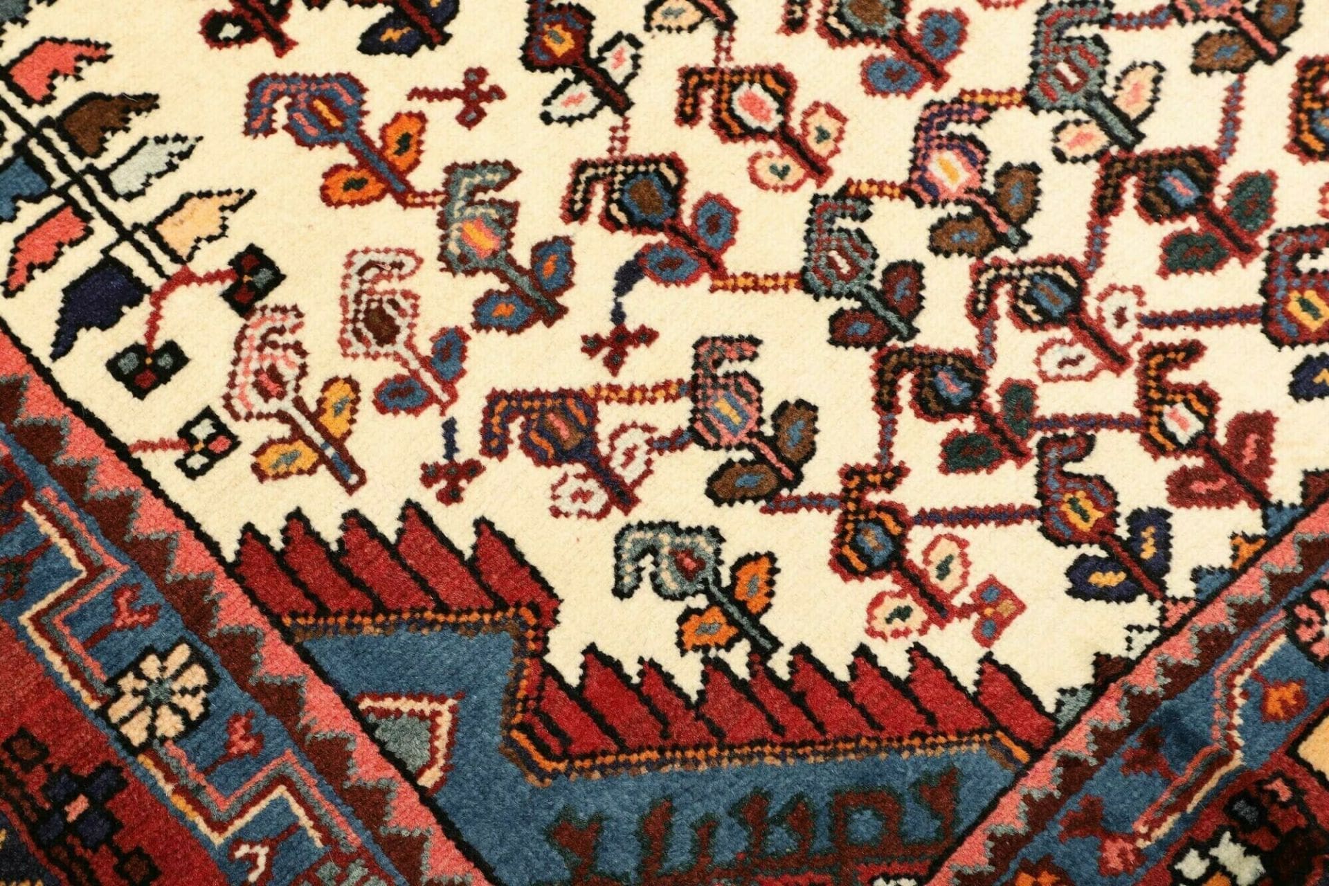 Handgeknüpfter Hamadan Herati Perserteppich, 106 × 162 cm, Wolle