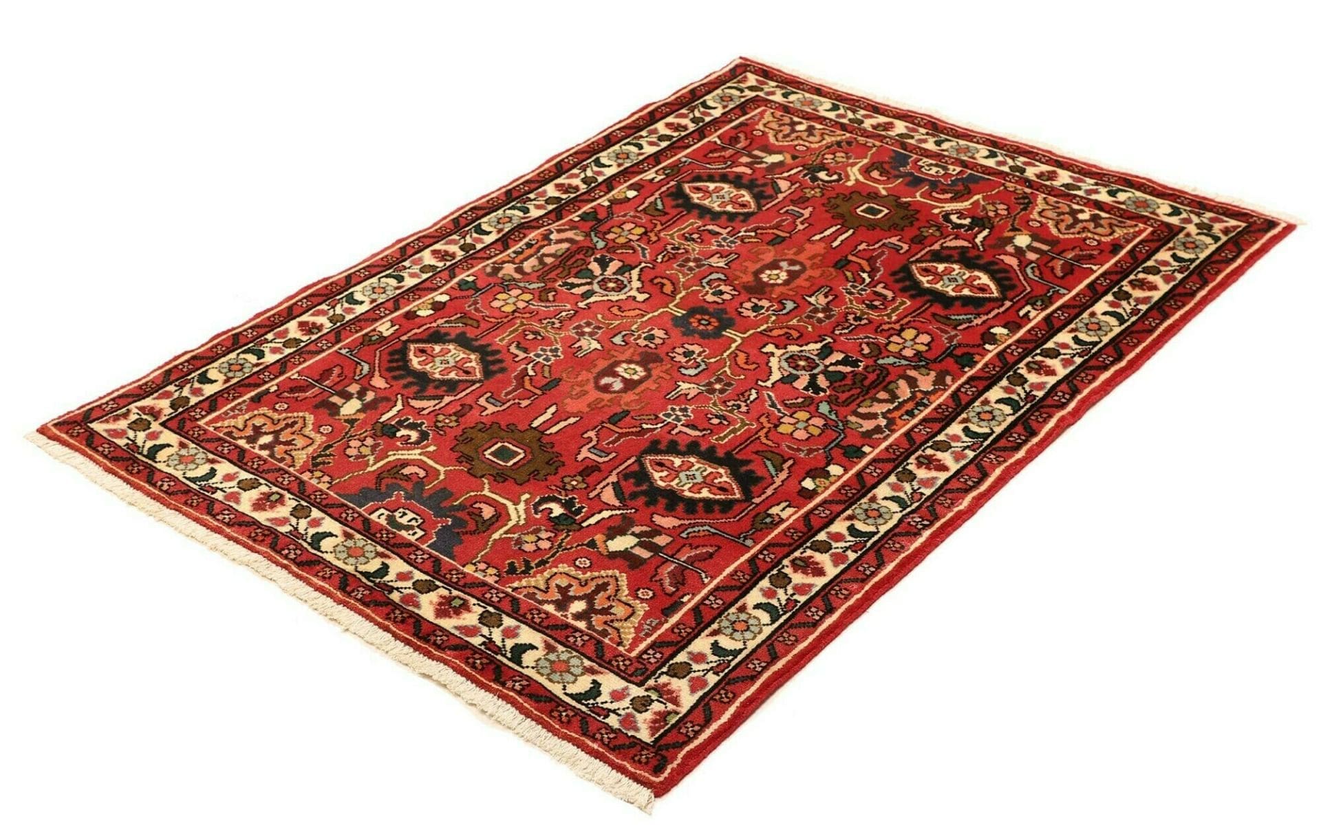 Hamadan Herati Perserteppich aus Iran, 103 × 140 cm
