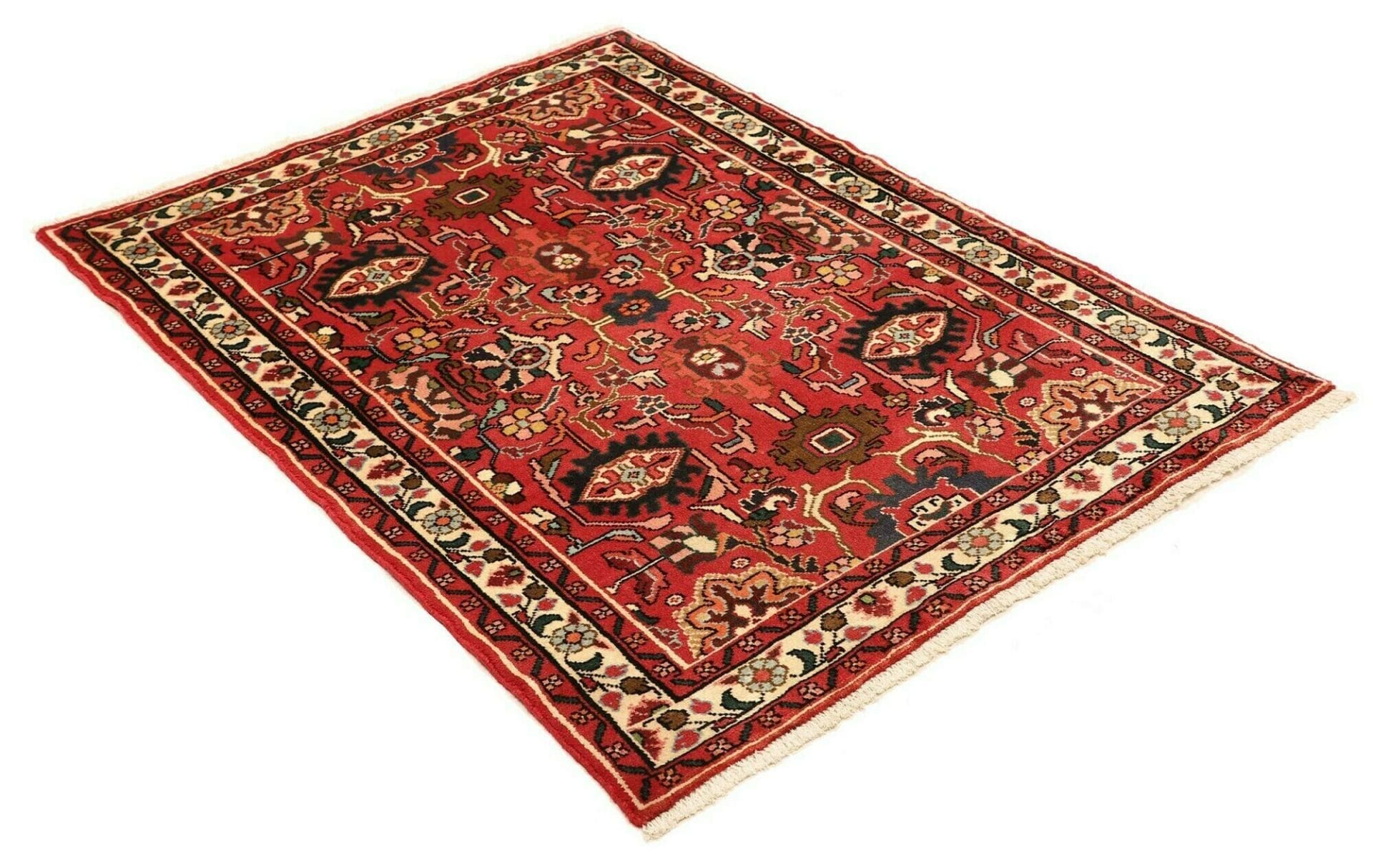 Hamadan Herati Perserteppich aus Iran, 103 × 140 cm