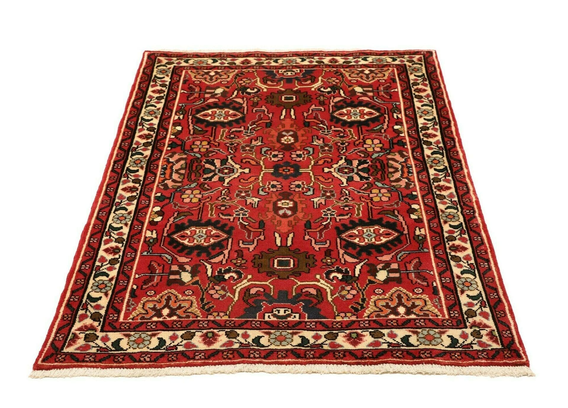 Hamadan Herati Perserteppich aus Iran, 103 × 140 cm