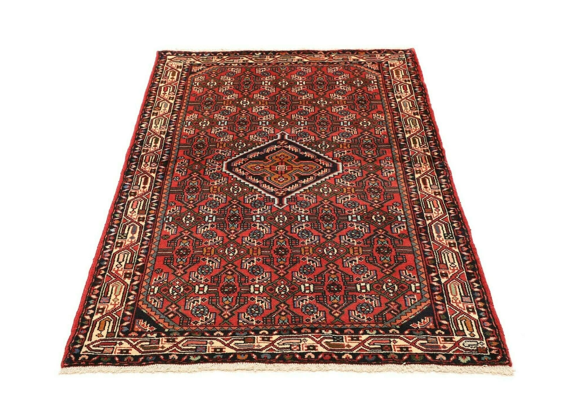 Hamadan Herati Perserteppich aus Iran, 103 × 152 cm