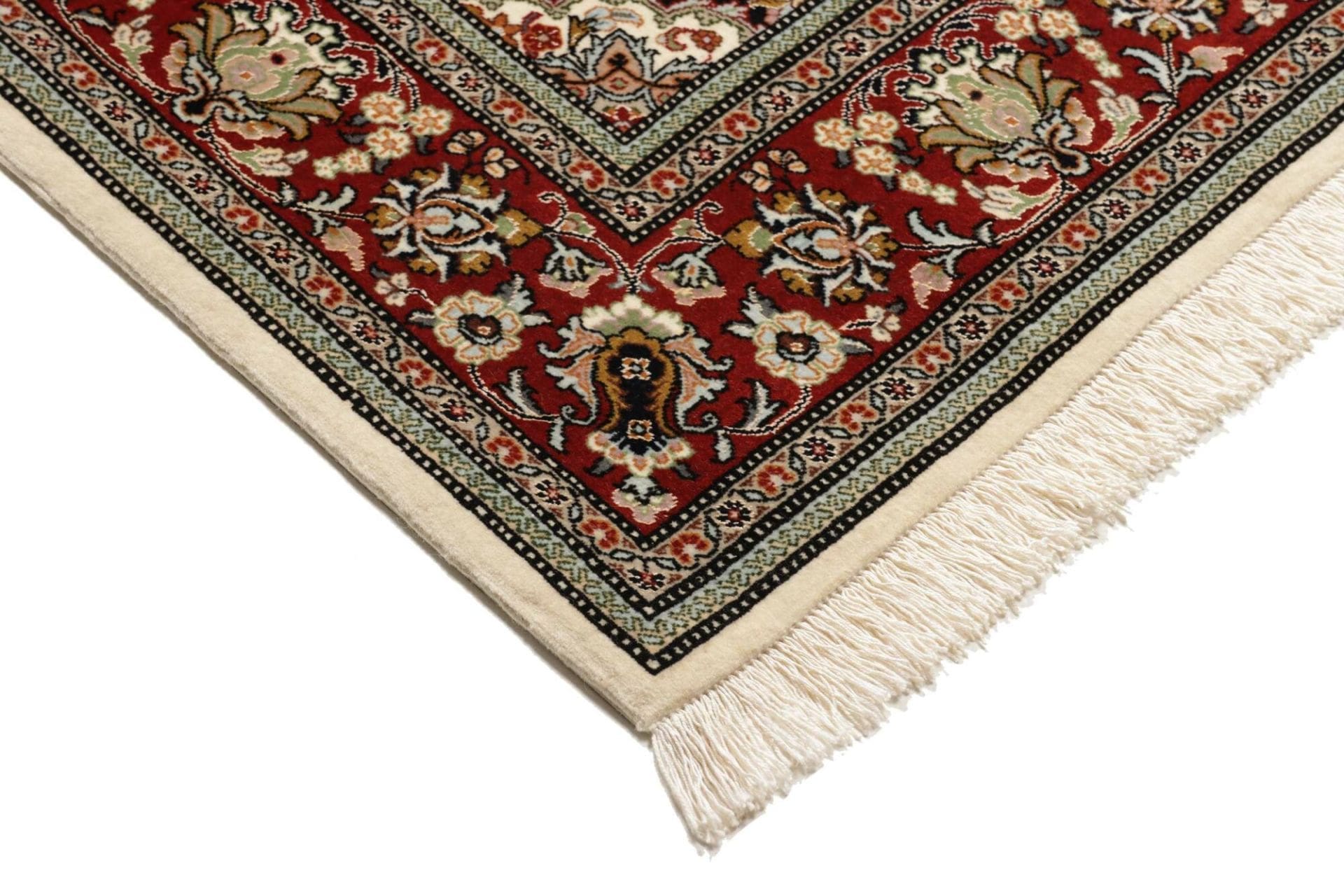 Handgeknüpfter Isfahan Perserteppich, 109 × 158 cm, Wolle & Seide