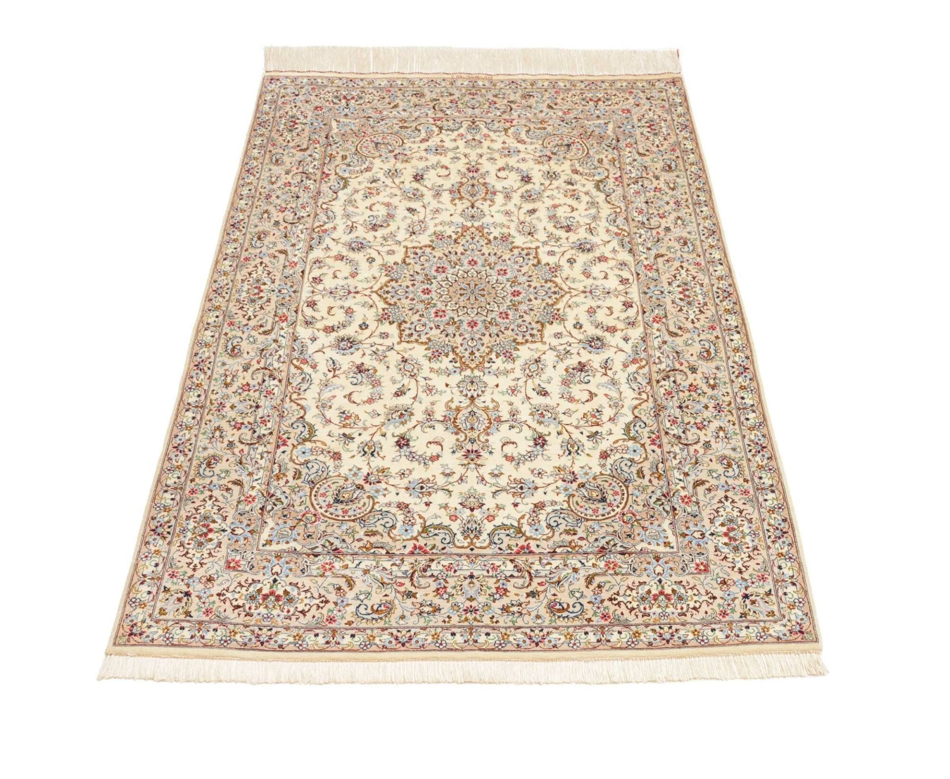 Ghom Perserteppich aus Iran, 102 × 150 cm