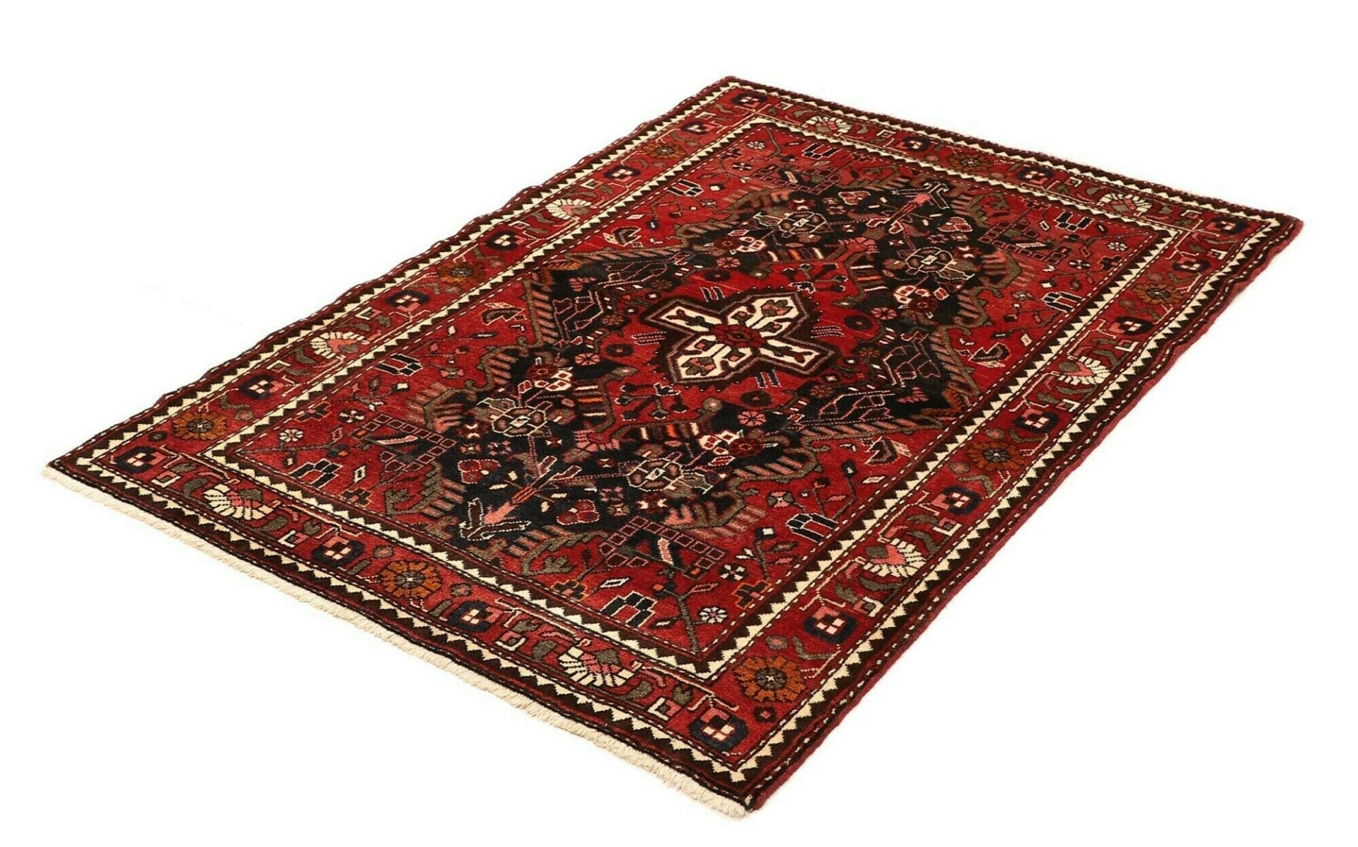 Hamadan Herati Perserteppich 111 × 153 cm aus Wolle, handgeknüpft