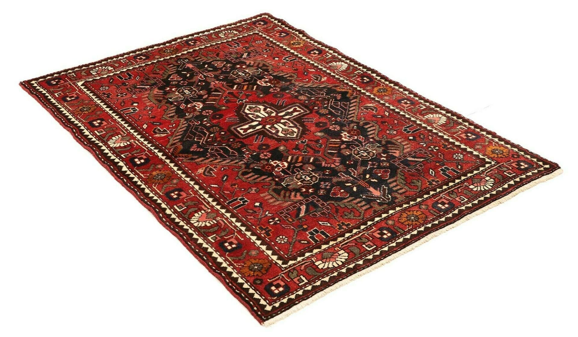 Hamadan Herati Perserteppich 111 × 153 cm aus Wolle, handgeknüpft