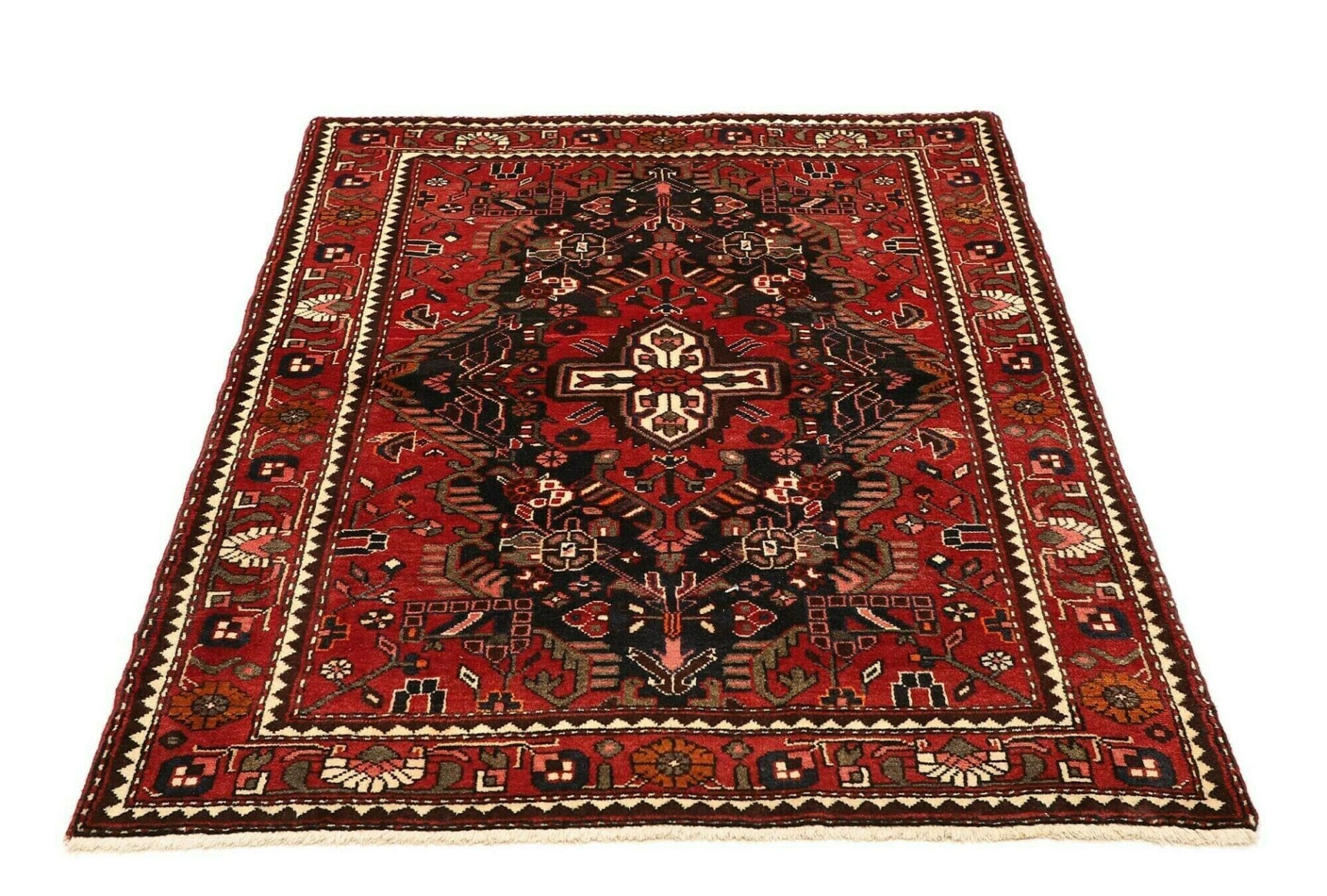 Hamadan Herati Perserteppich 111 × 153 cm aus Wolle, handgeknüpft