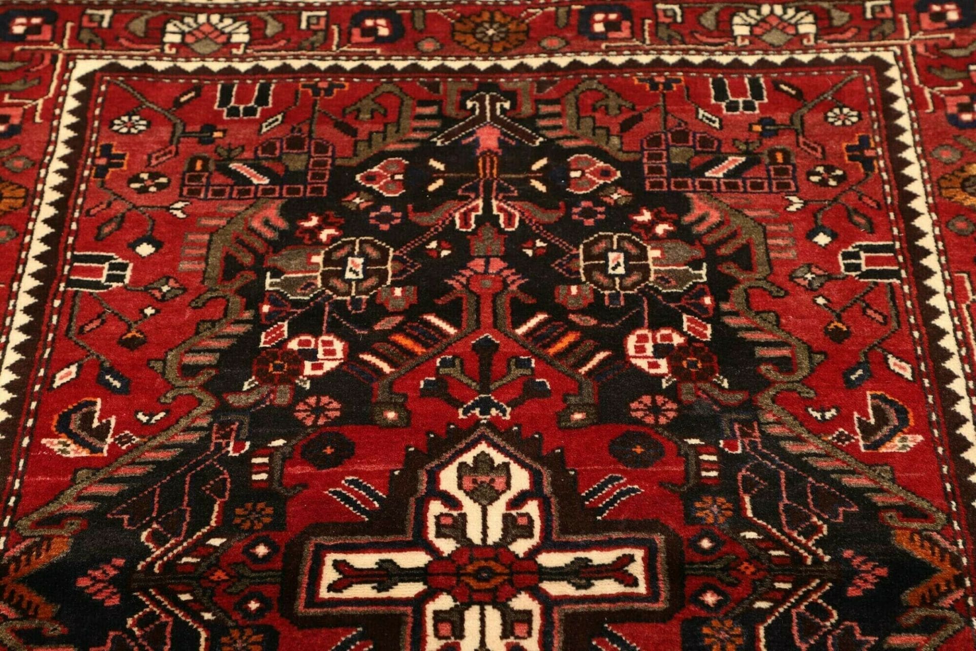 Hamadan Herati Perserteppich 111 × 153 cm aus Wolle, handgeknüpft