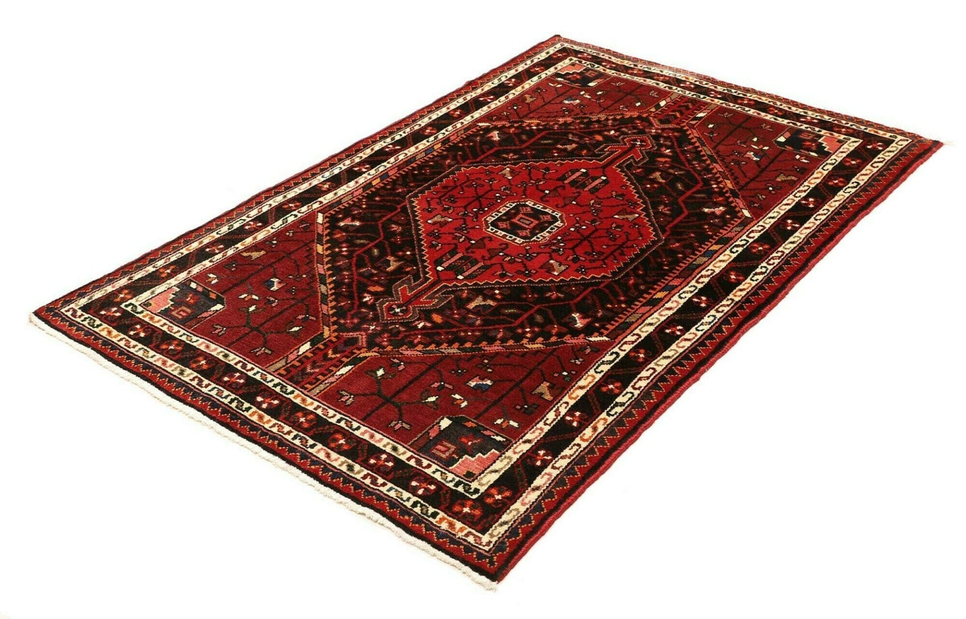 hamadan-teppich-108-x-164cm-schurwolle-herati-muster-handgeknupft-1 Hamadan Herati Perserteppich 108 × 164 cm aus Wolle, handgeknüpft