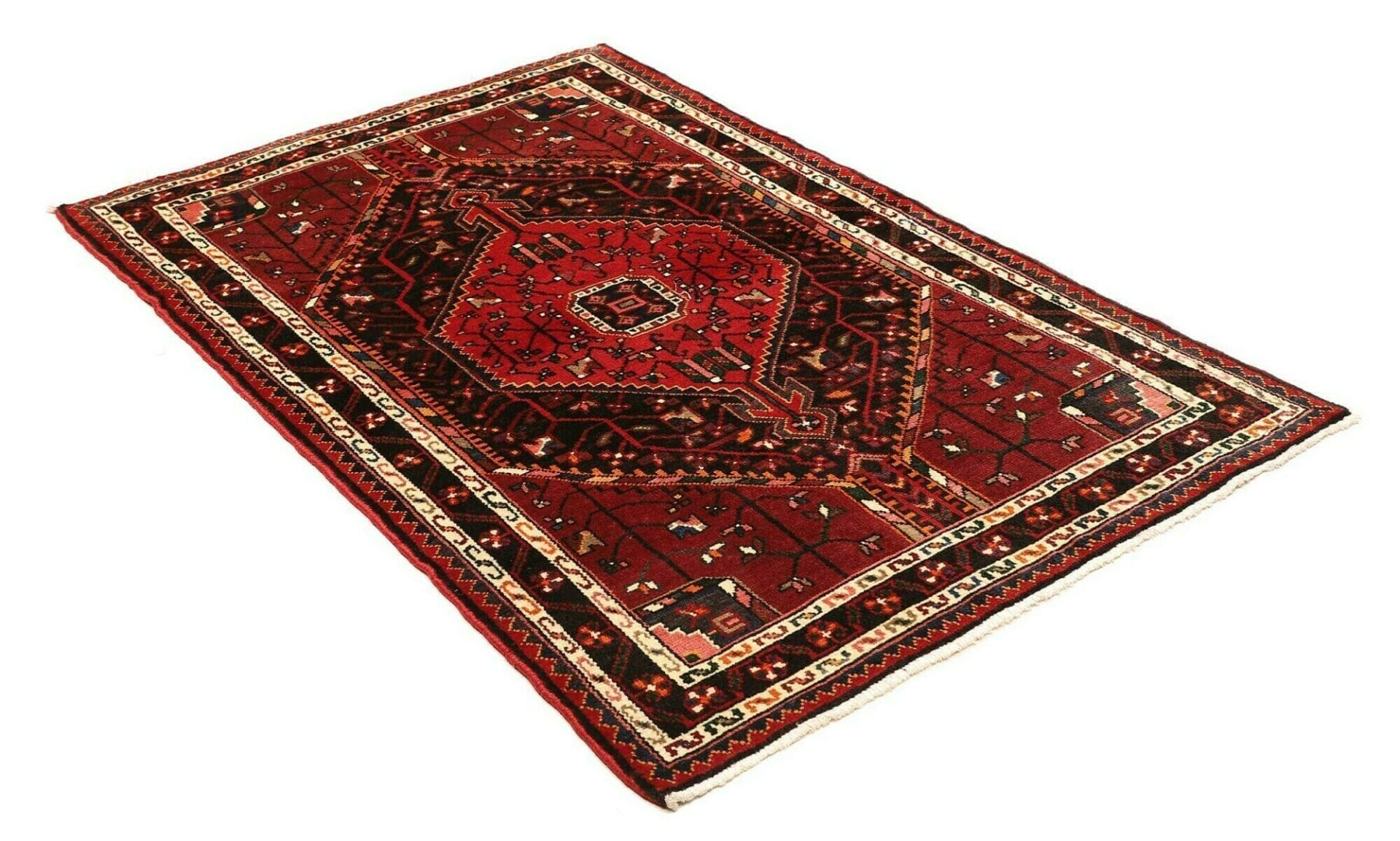 hamadan-teppich-108-x-164cm-schurwolle-herati-muster-handgeknupft-2 Hamadan Herati Perserteppich 108 × 164 cm aus Wolle, handgeknüpft