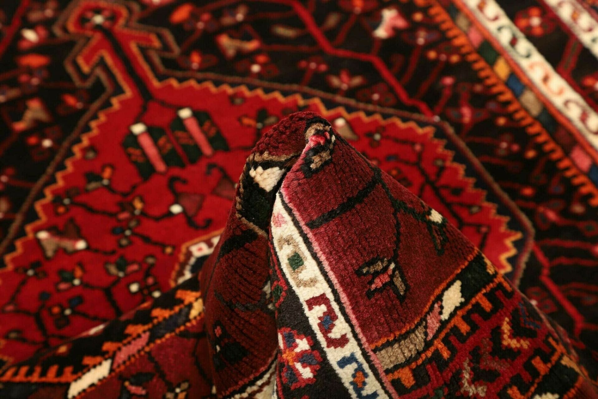 hamadan-teppich-108-x-164cm-schurwolle-herati-muster-handgeknupft-8 Hamadan Herati Perserteppich 108 × 164 cm aus Wolle, handgeknüpft