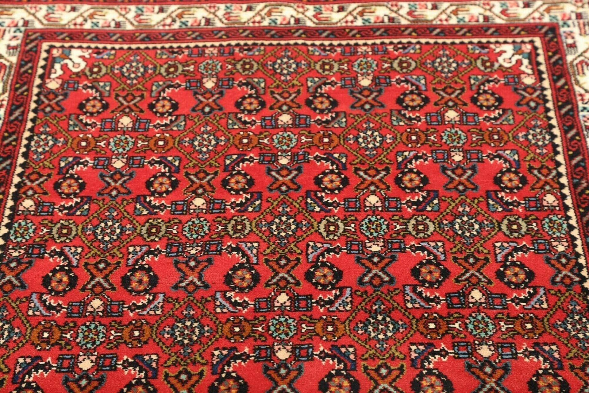 Handgeknüpfter Hamadan Herati Perserteppich 102 × 149 cm