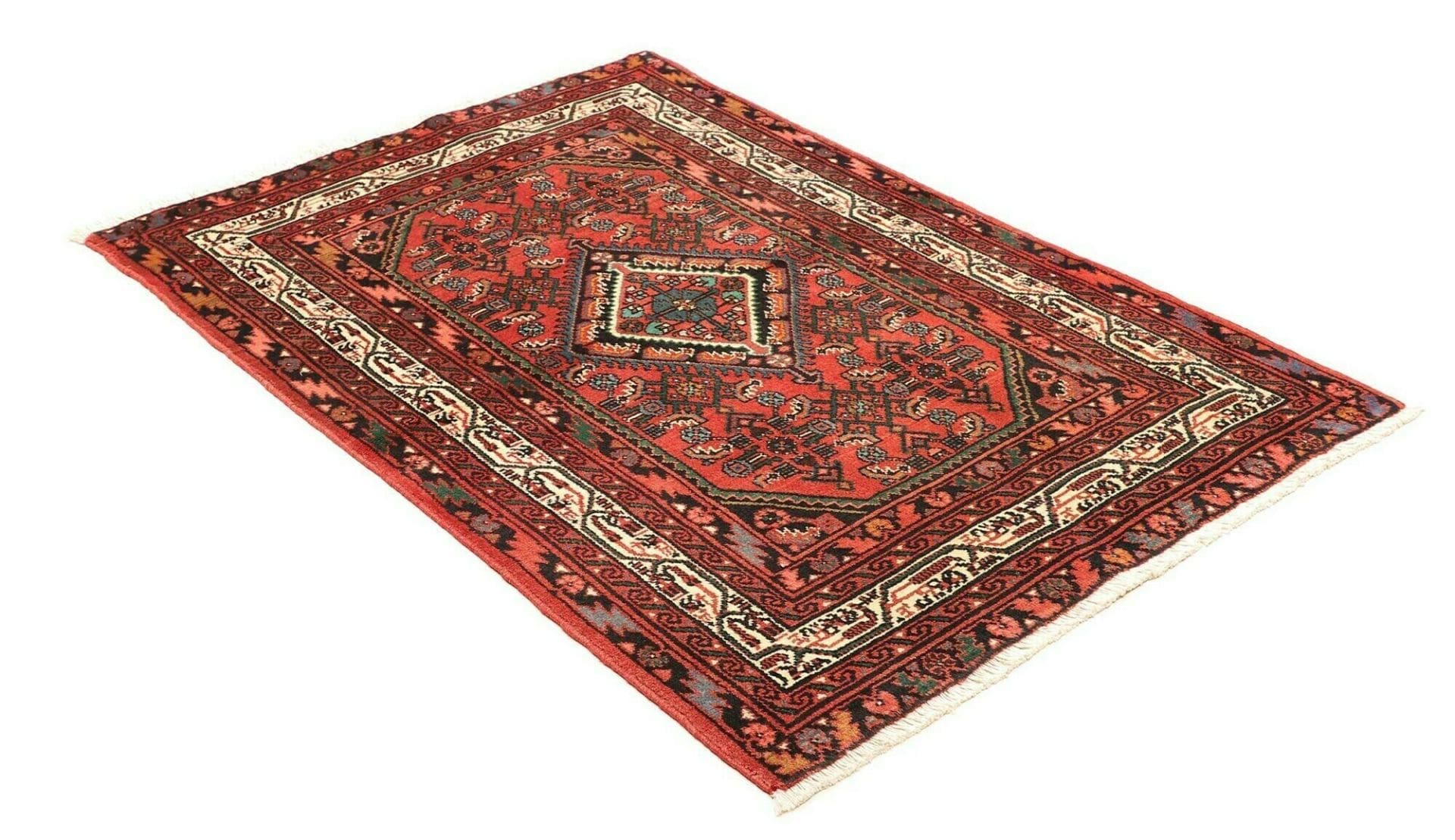 Handgeknüpfter Hamadan Herati Perserteppich 103 × 150 cm