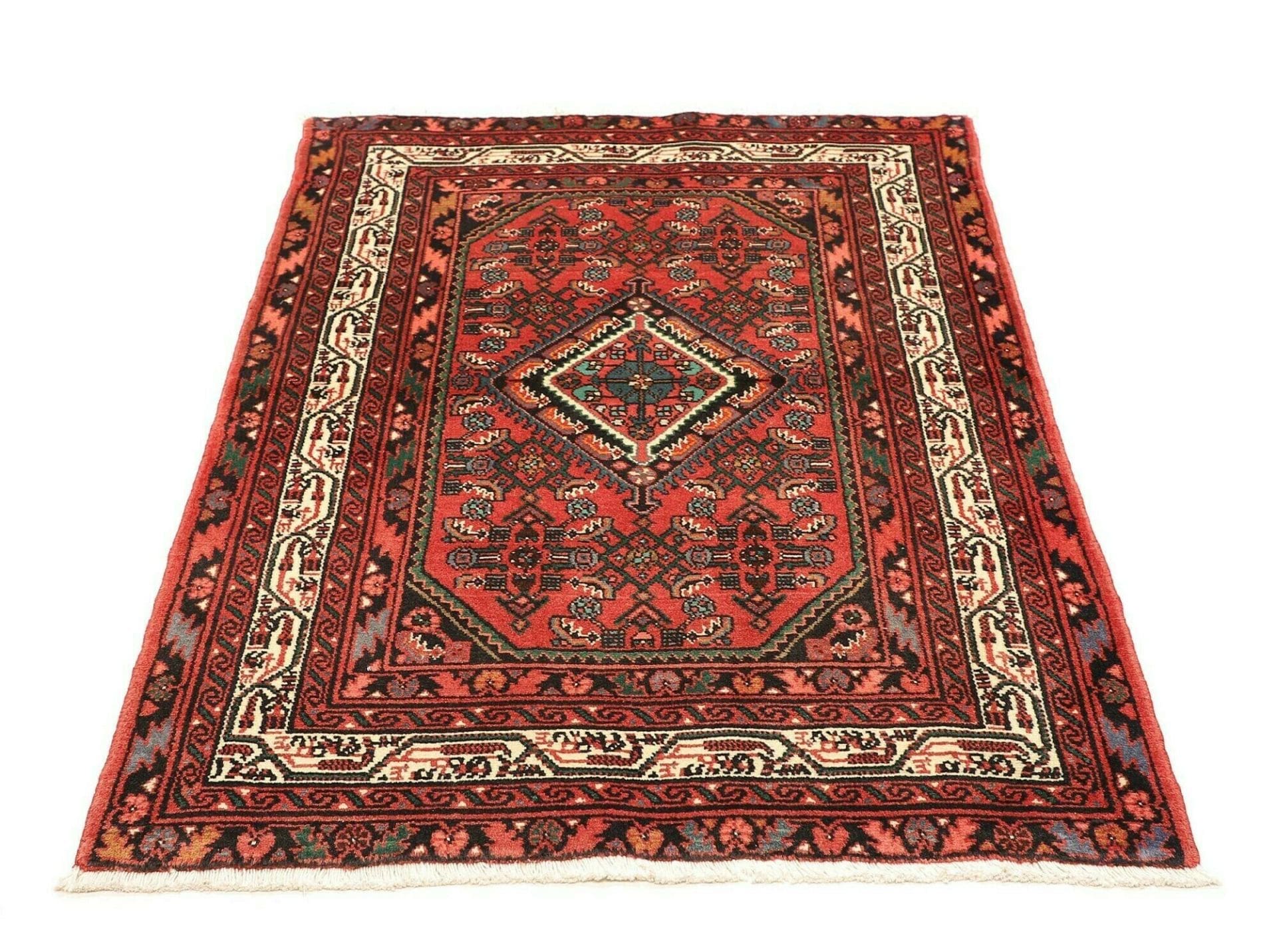 Handgeknüpfter Hamadan Herati Perserteppich 103 × 150 cm