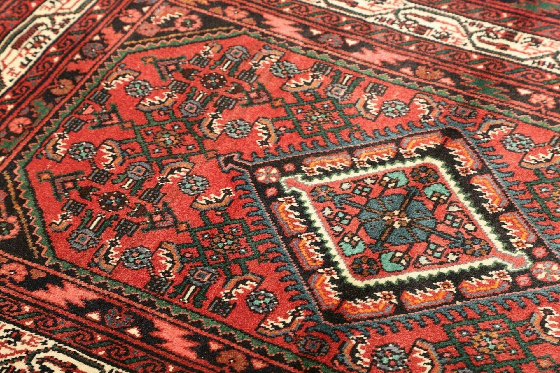 Handgeknüpfter Hamadan Herati Perserteppich 103 × 150 cm