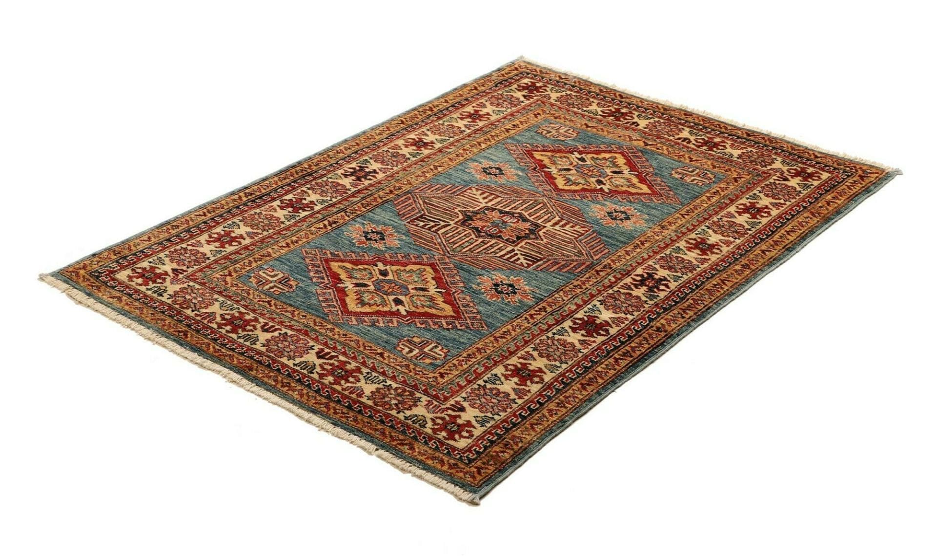 Kazak Orientteppich aus Pakistan, 103 × 134 cm