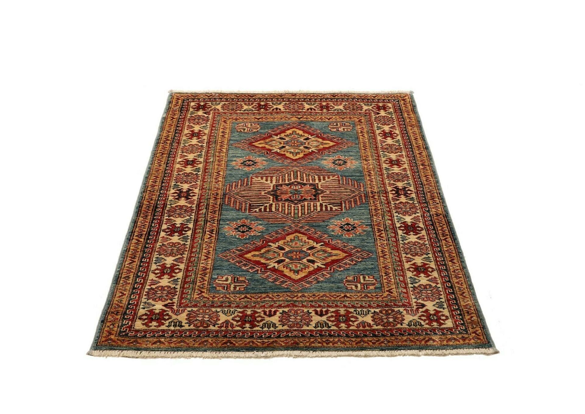 Kazak Orientteppich aus Pakistan, 103 × 134 cm