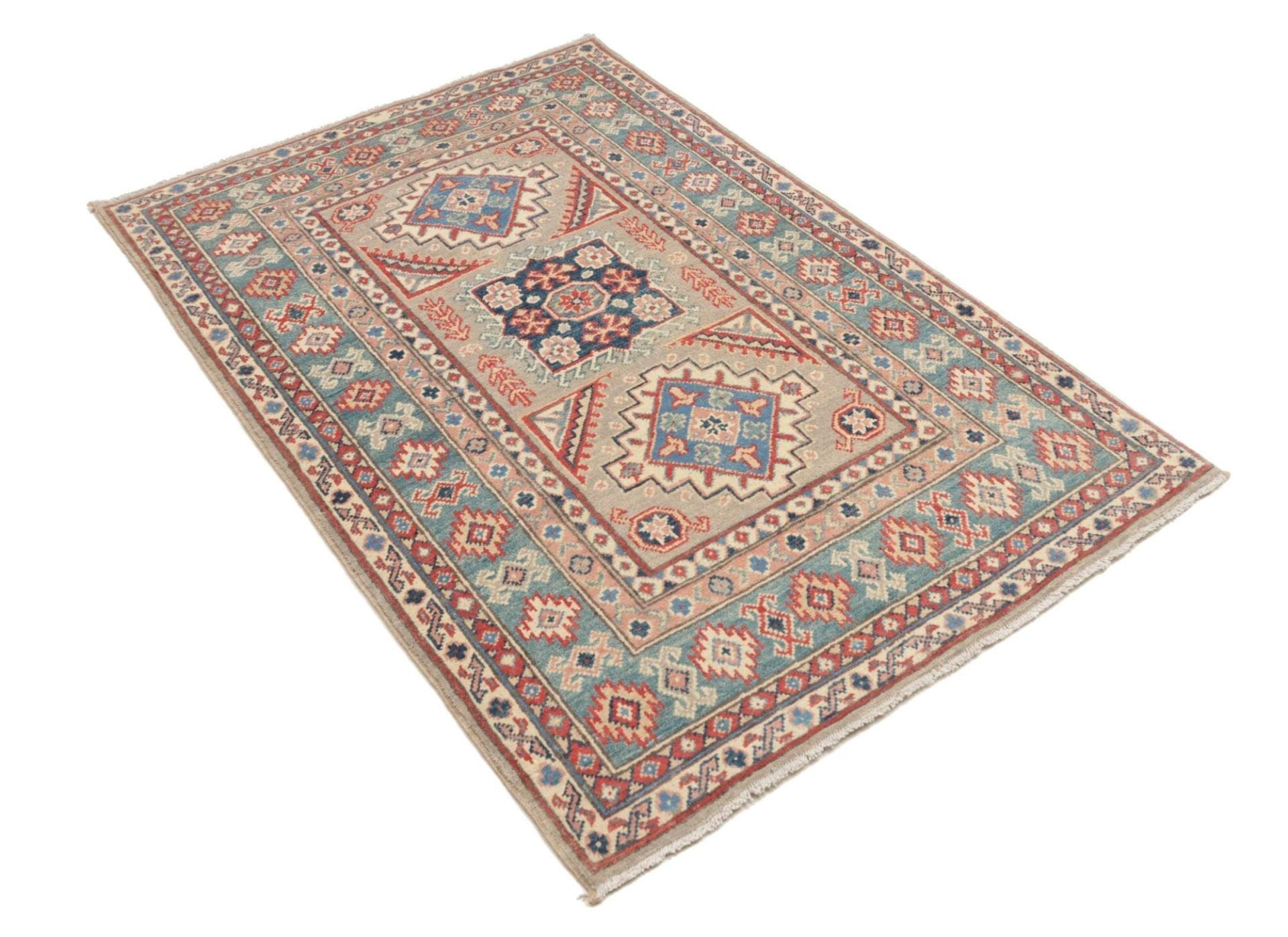 Kazak Orientteppich 108 × 157 cm aus Wolle, handgeknüpft