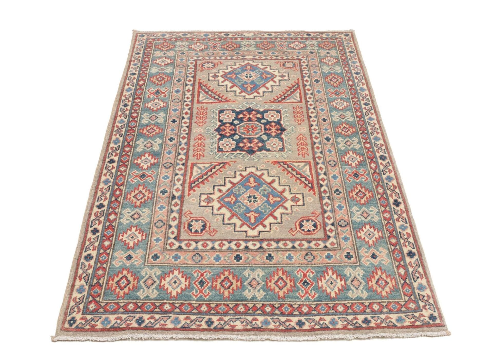 Kazak Orientteppich 108 × 157 cm aus Wolle, handgeknüpft