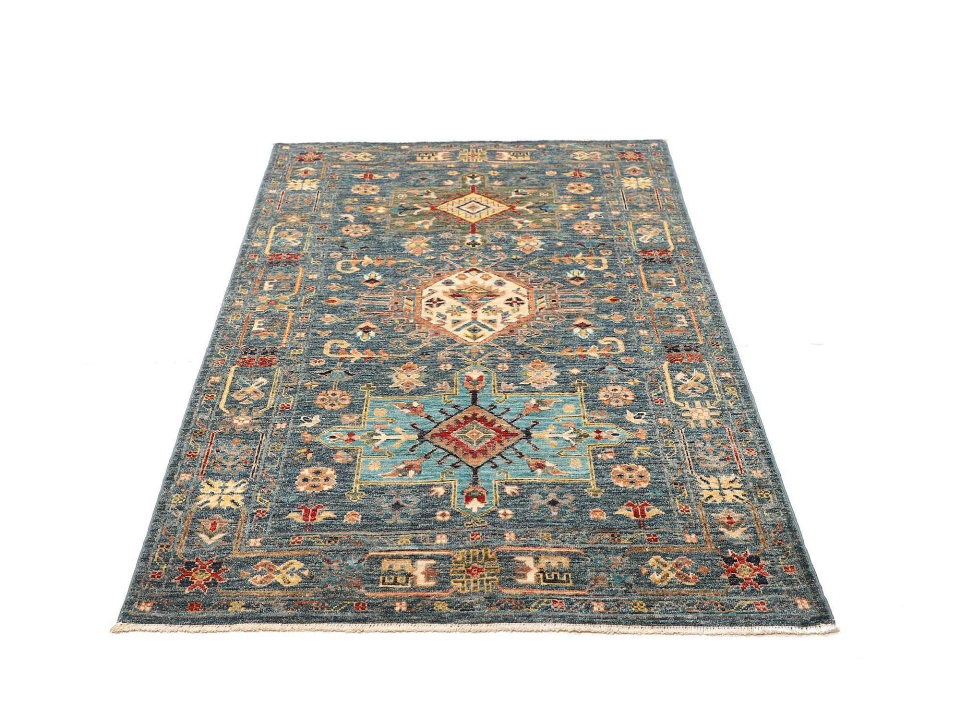 Samarkand Orientteppich 105 × 157 cm aus Wolle, handgeknüpft